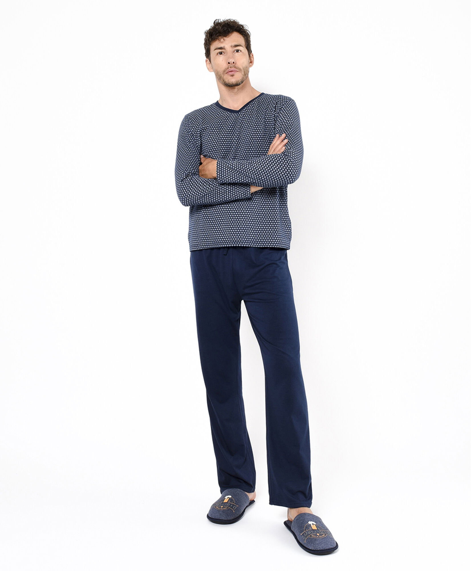 Pijama hombre estampado azul Pijama hombre estampado azul