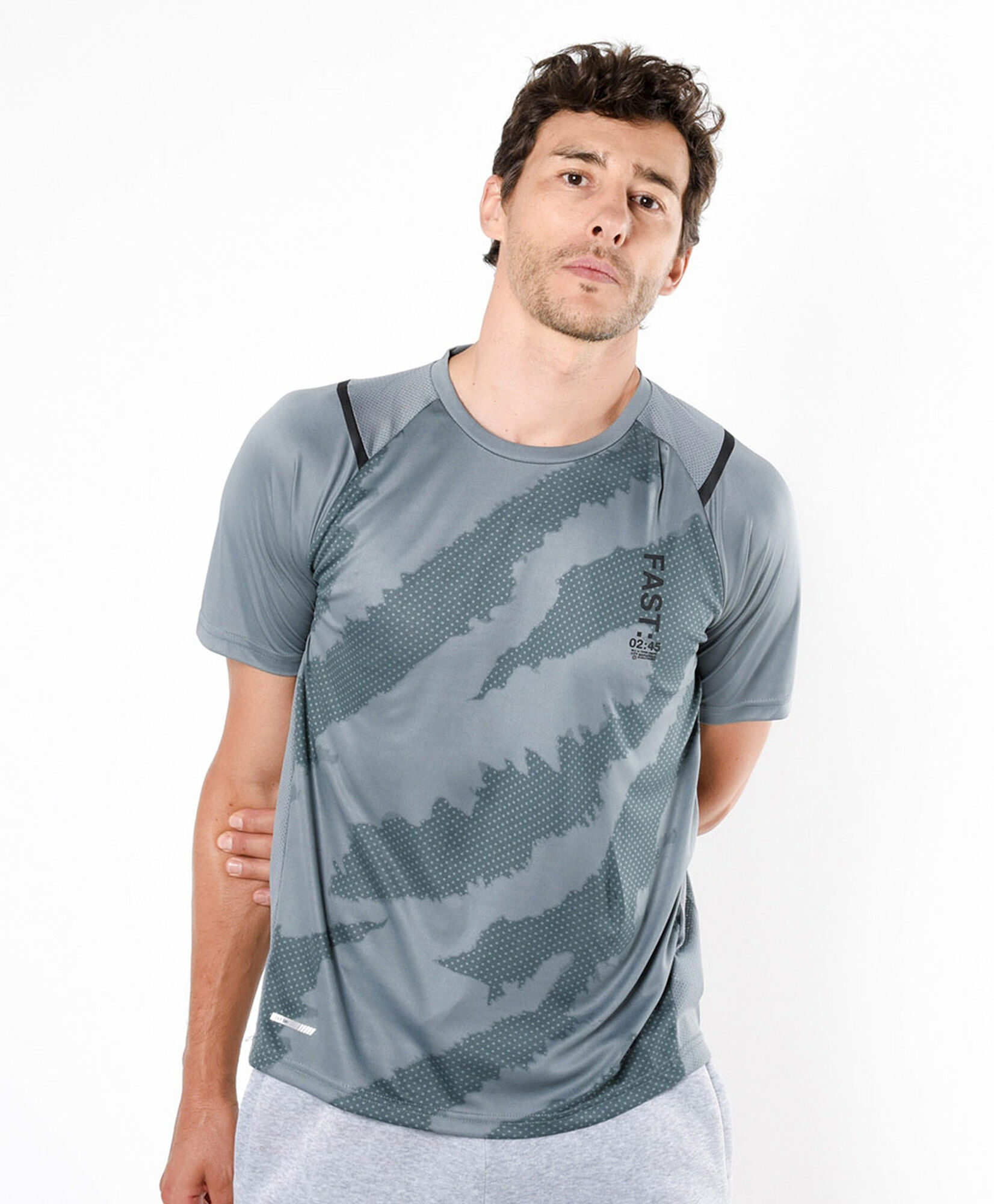 Polera deportiva hombre print puntitos Polera deportiva hombre print puntitos