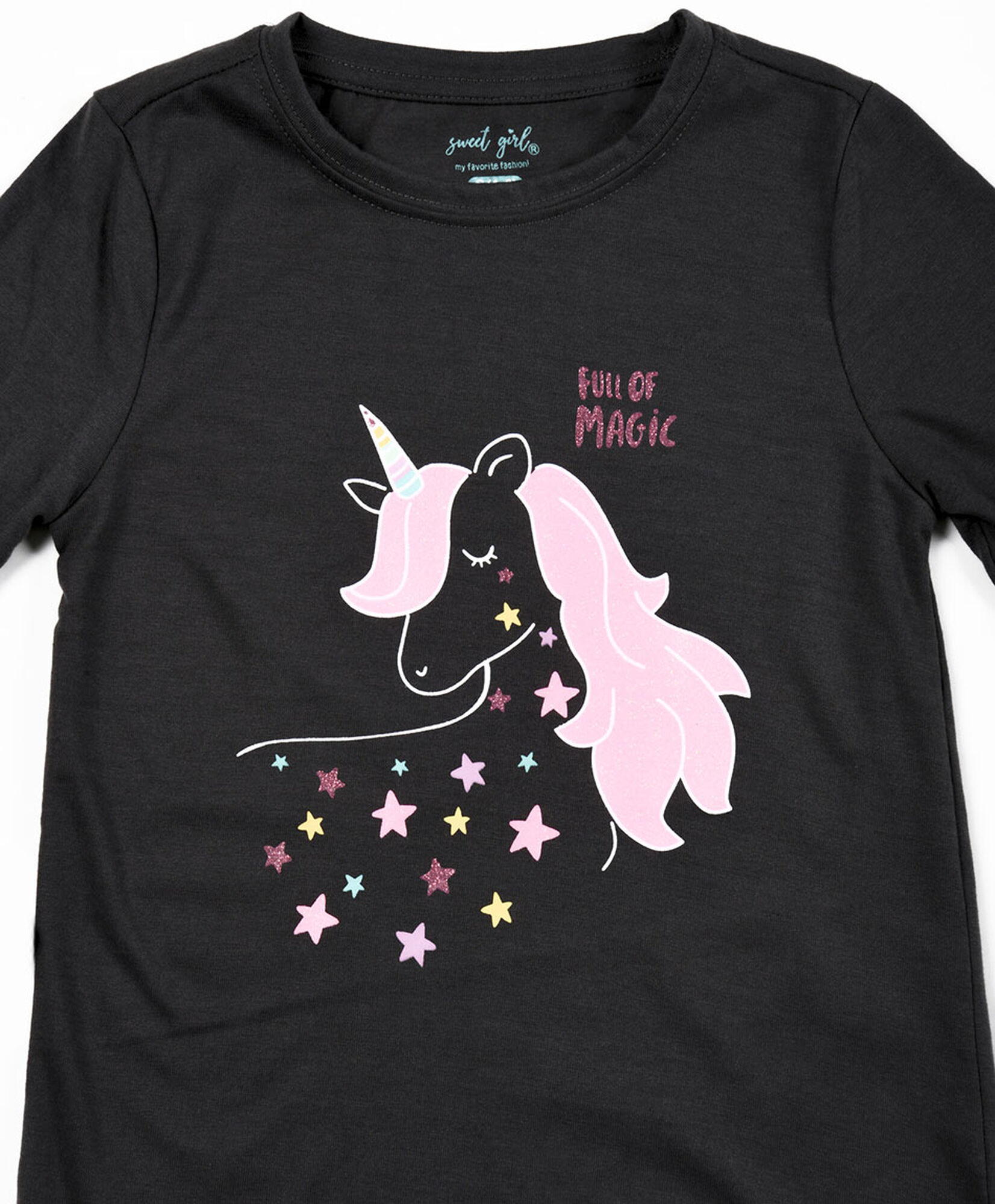 Polera niña unicornio manga larga Polera niña unicornio manga larga