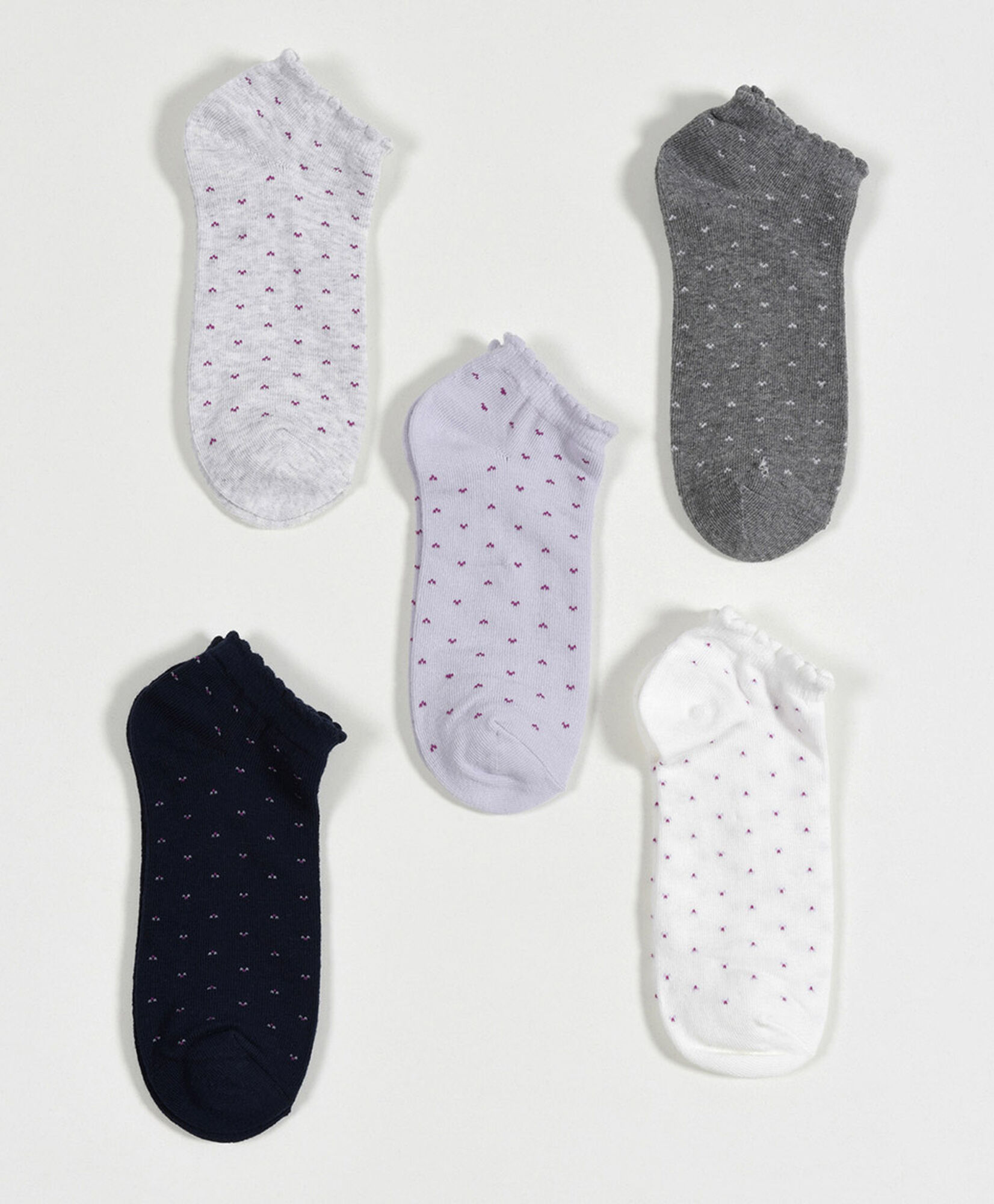 Pack 5 calcetines mujer cortos corazones Pack 5 calcetines mujer cortos corazones