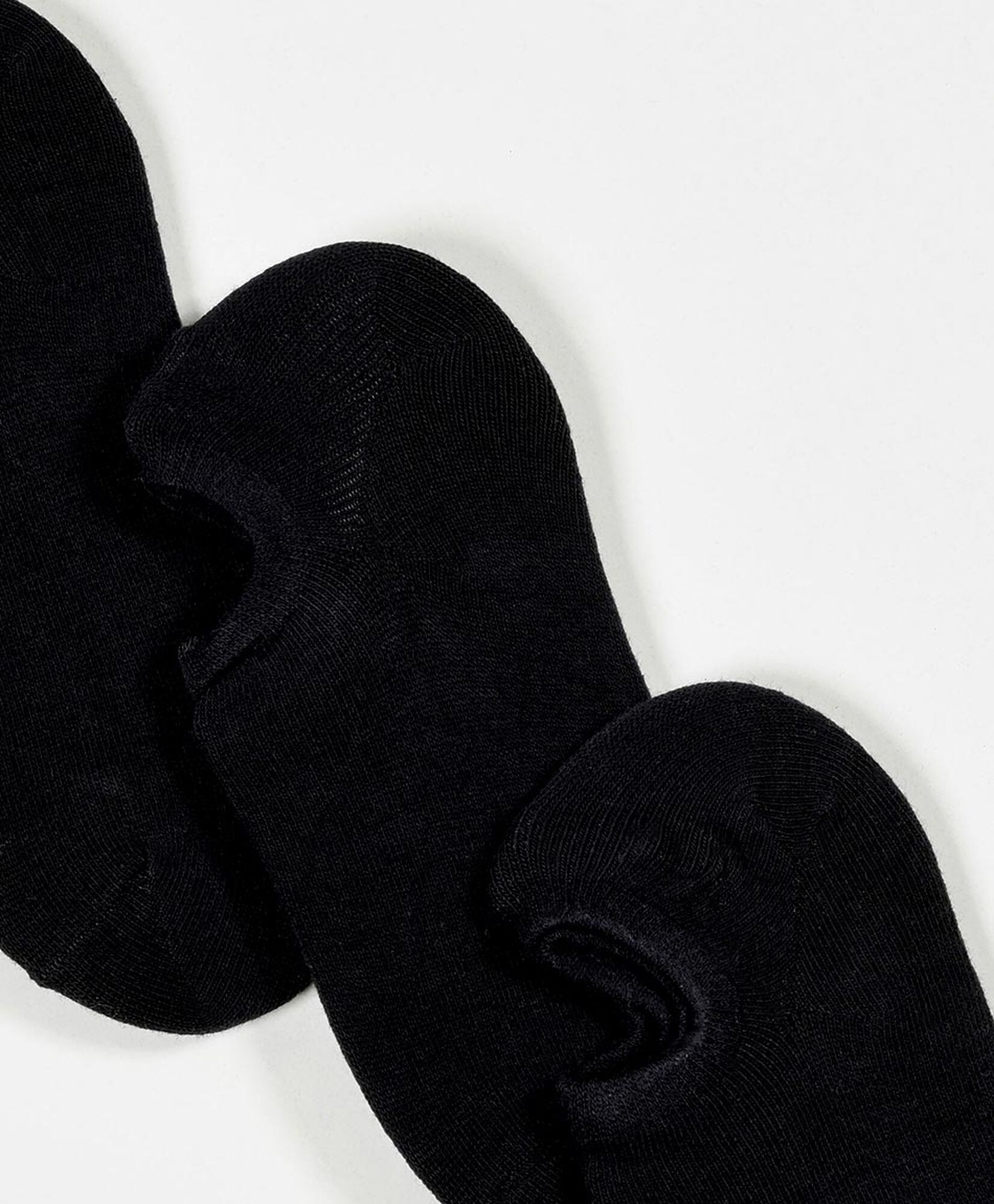 Pack 3 calcetines mujer invisibles negro Pack 3 calcetines mujer invisibles negro