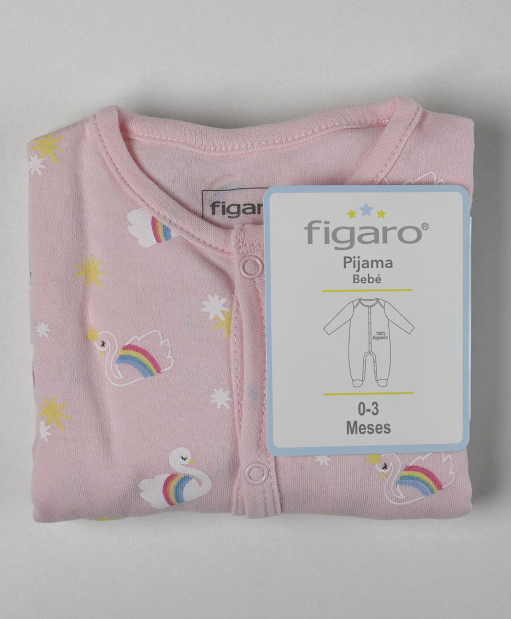 Pijama bebé cisnes arcoiris Pijama bebé cisnes arcoiris