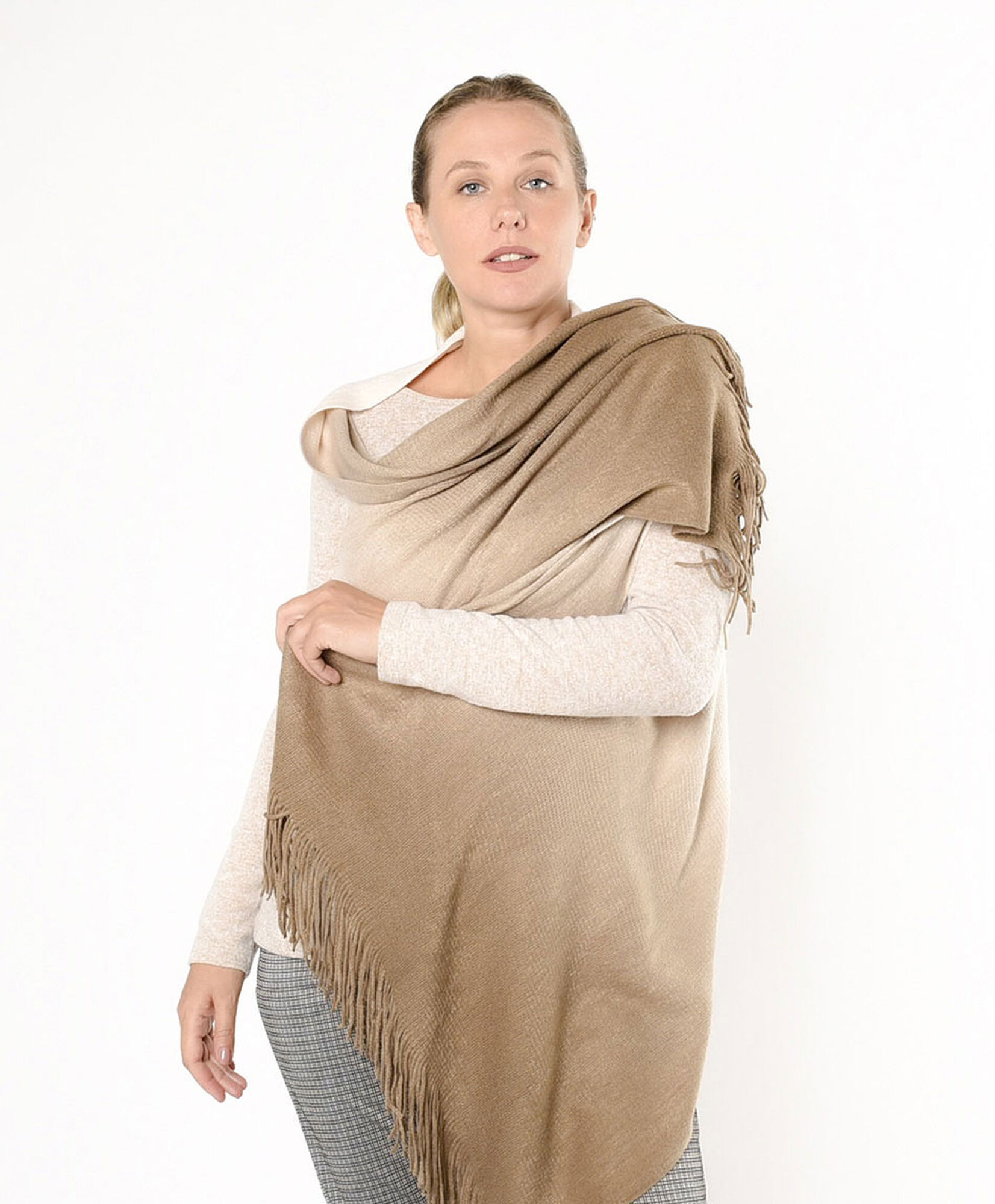 Poncho mujer sin mangas degradé Poncho mujer sin mangas degradé
