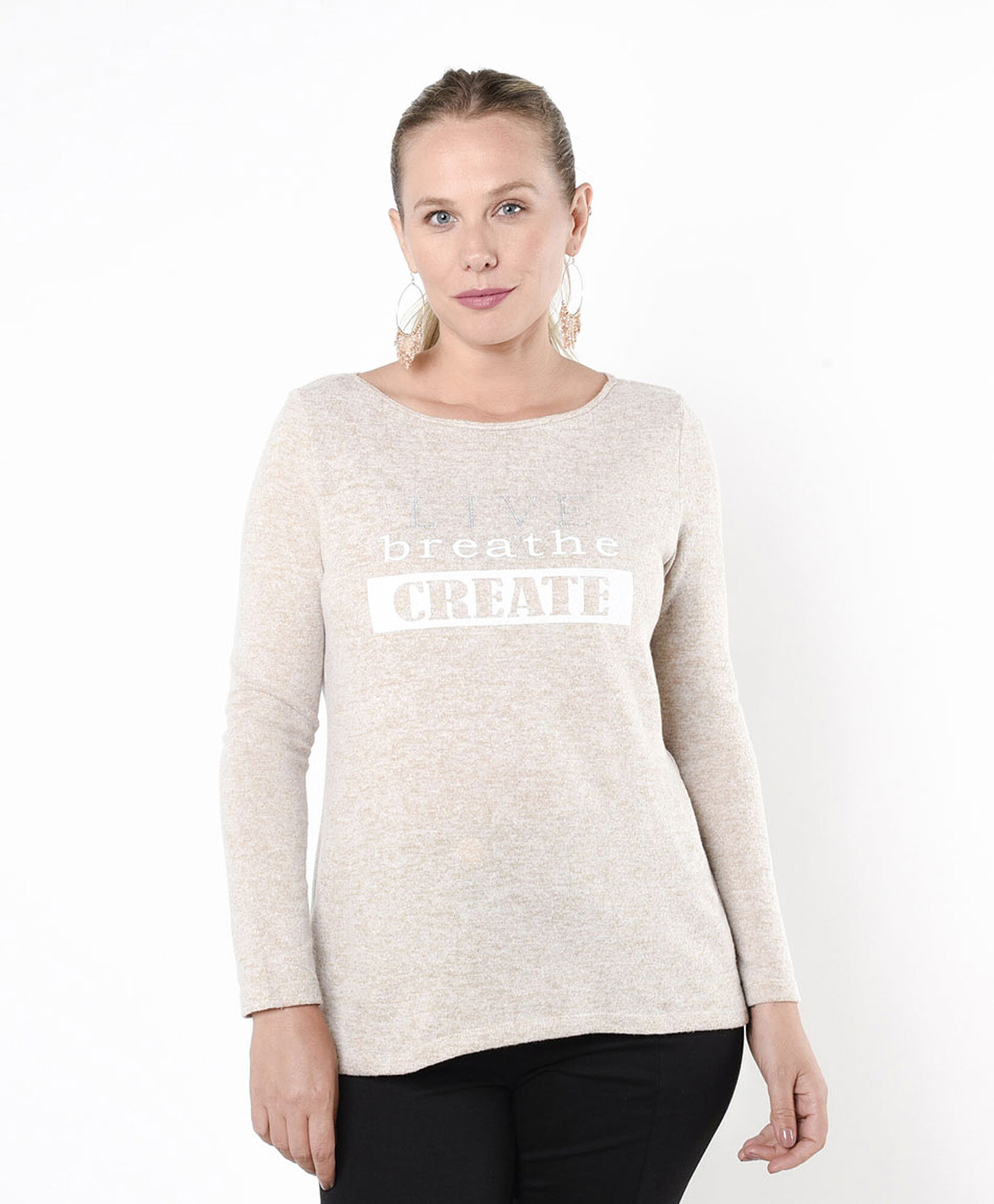 Polera mujer lanosa frase Polera mujer lanosa frase