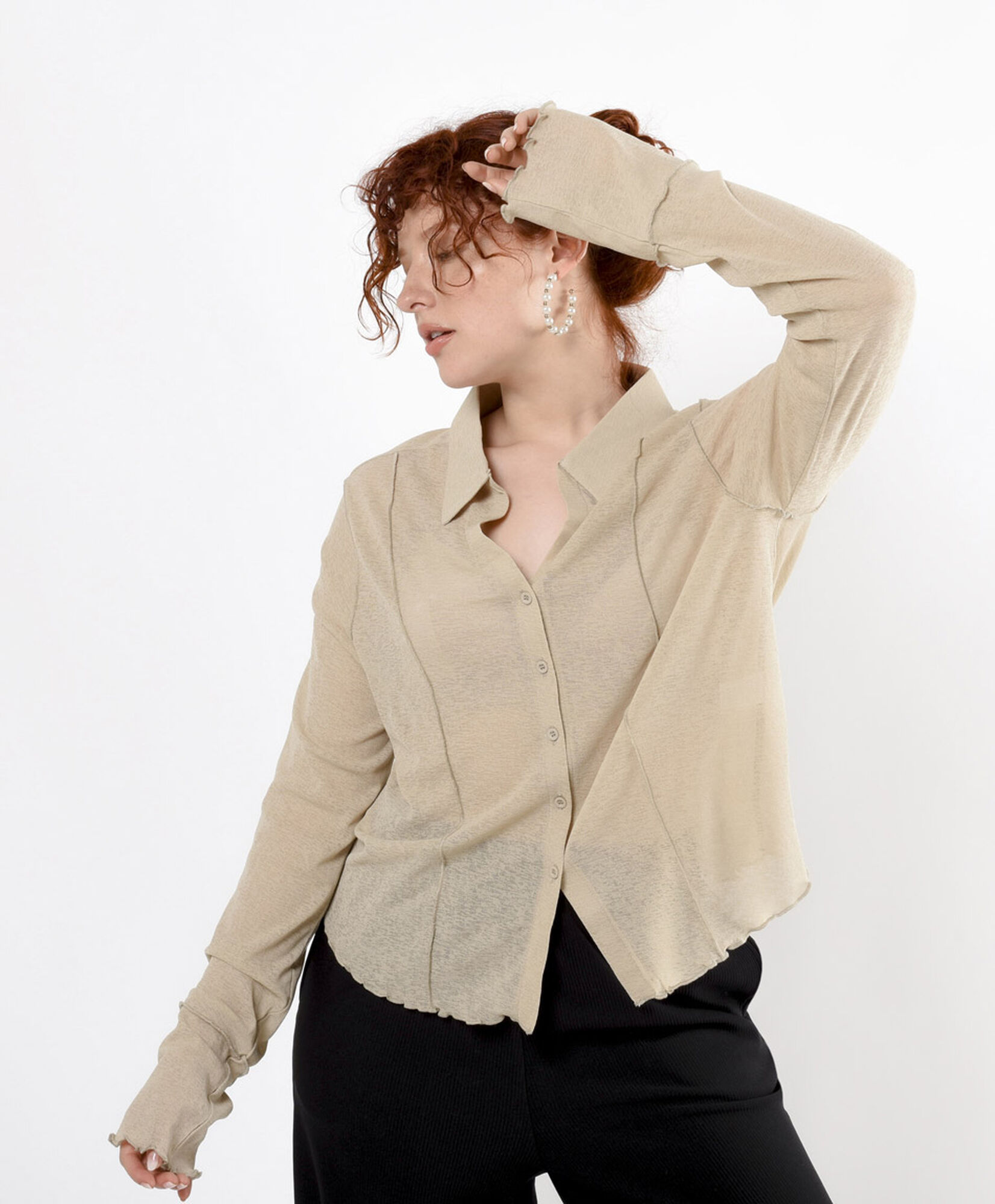 Blusa mujer costuras frontales Blusa mujer costuras frontales