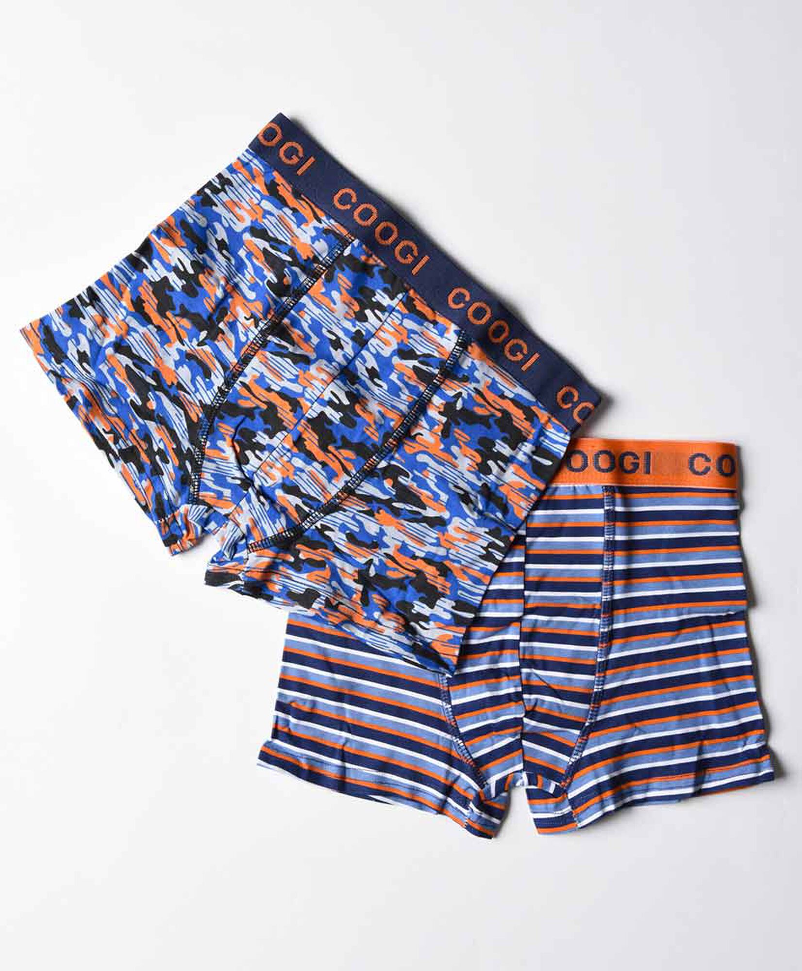 Pack 2 boxer niño líneas y camuflaje Pack 2 boxer niño líneas y camuflaje