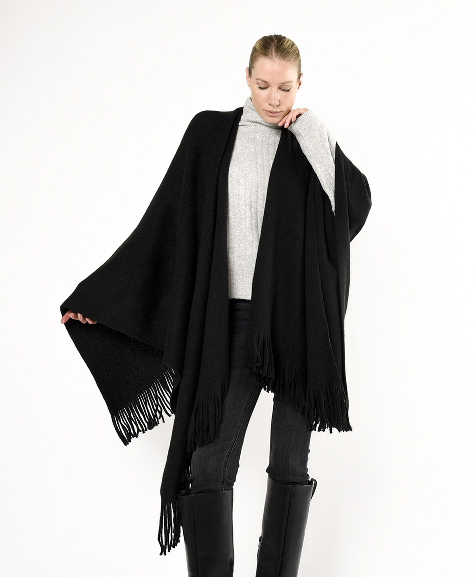 Poncho mujer negro Poncho mujer negro
