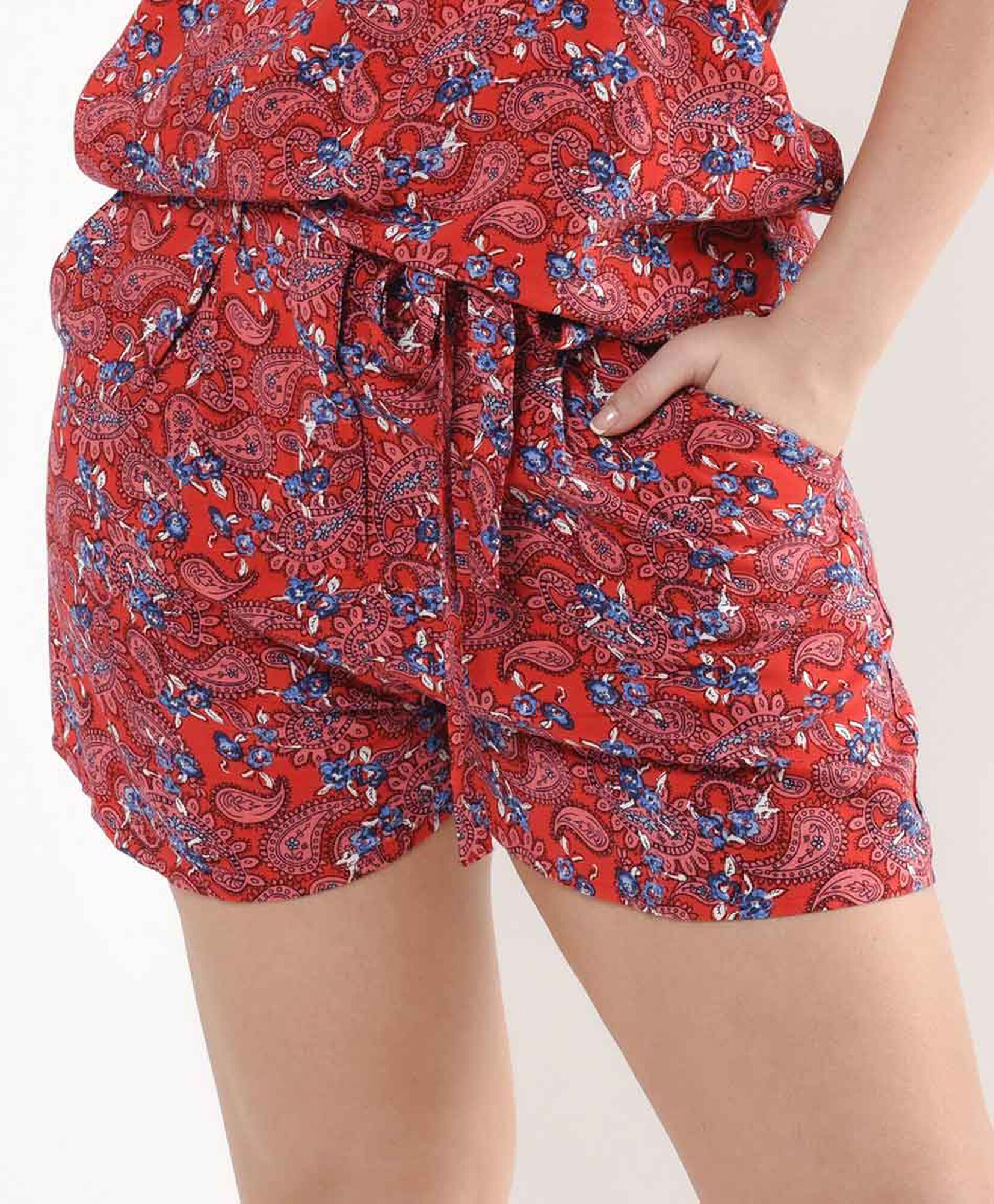 Short mujer floreado con lazo Short mujer floreado con lazo