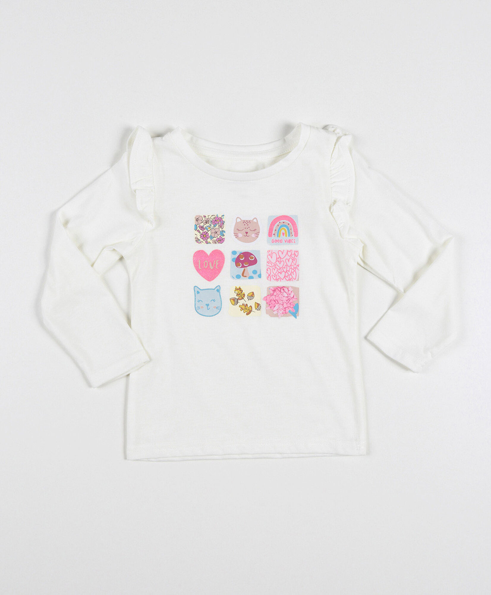 Polera bebé gatos y vuelos Polera bebé gatos y vuelos