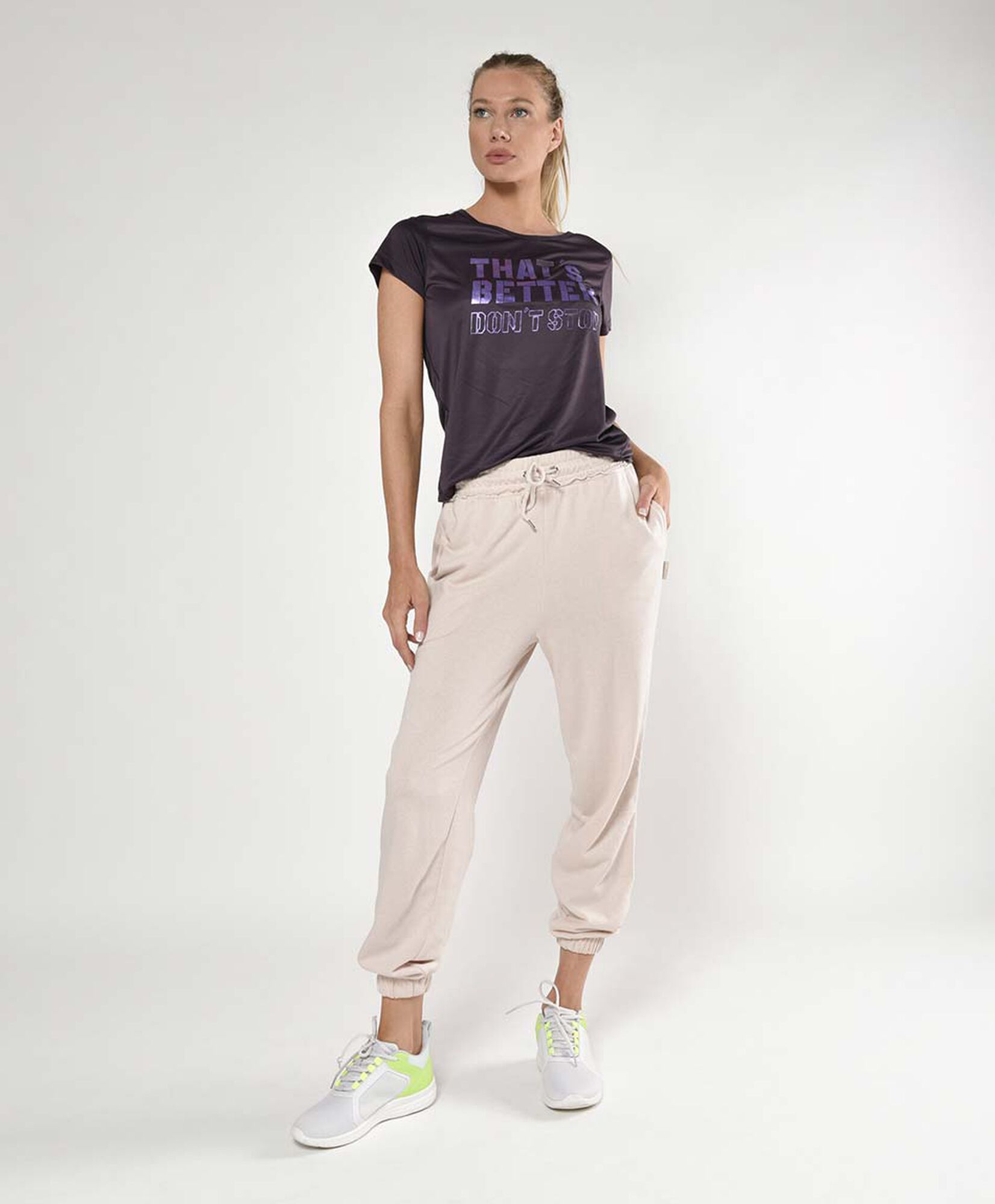Pantalón de buzo mujer deportivo liso jogger Pantalón de buzo mujer deportivo liso jogger