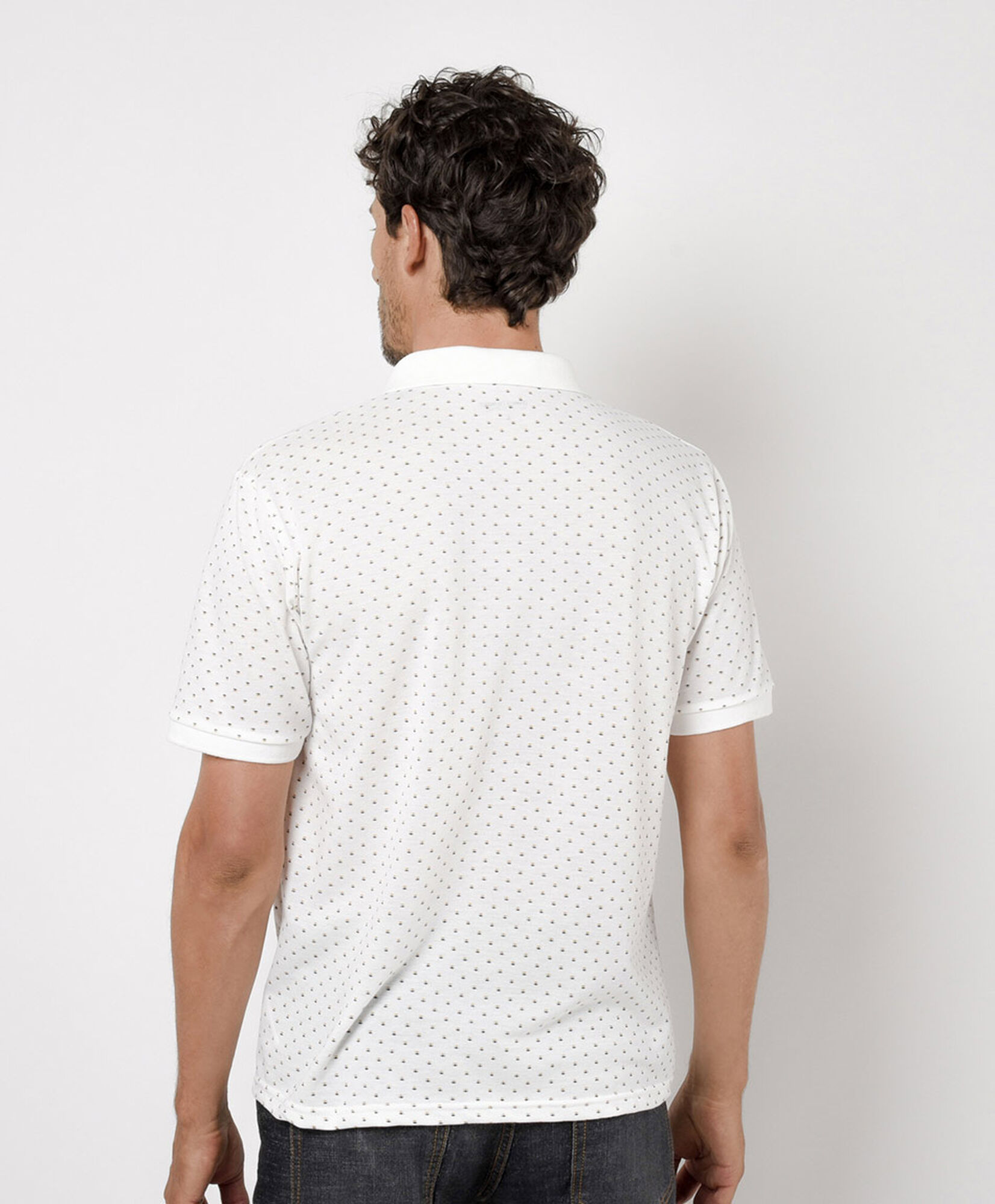 Polera hombre puntos cuello piqué Polera hombre puntos cuello piqué