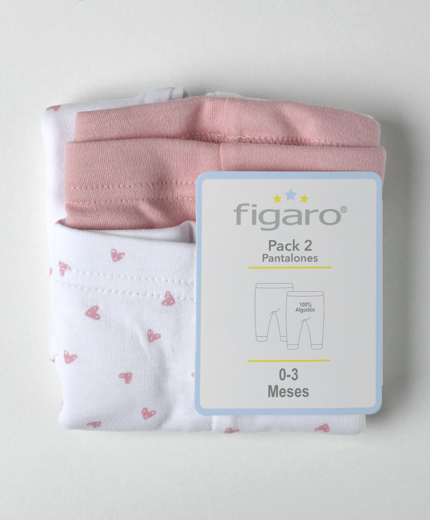 Pack 2 pantalones bebé corazones Pack 2 pantalones bebé corazones