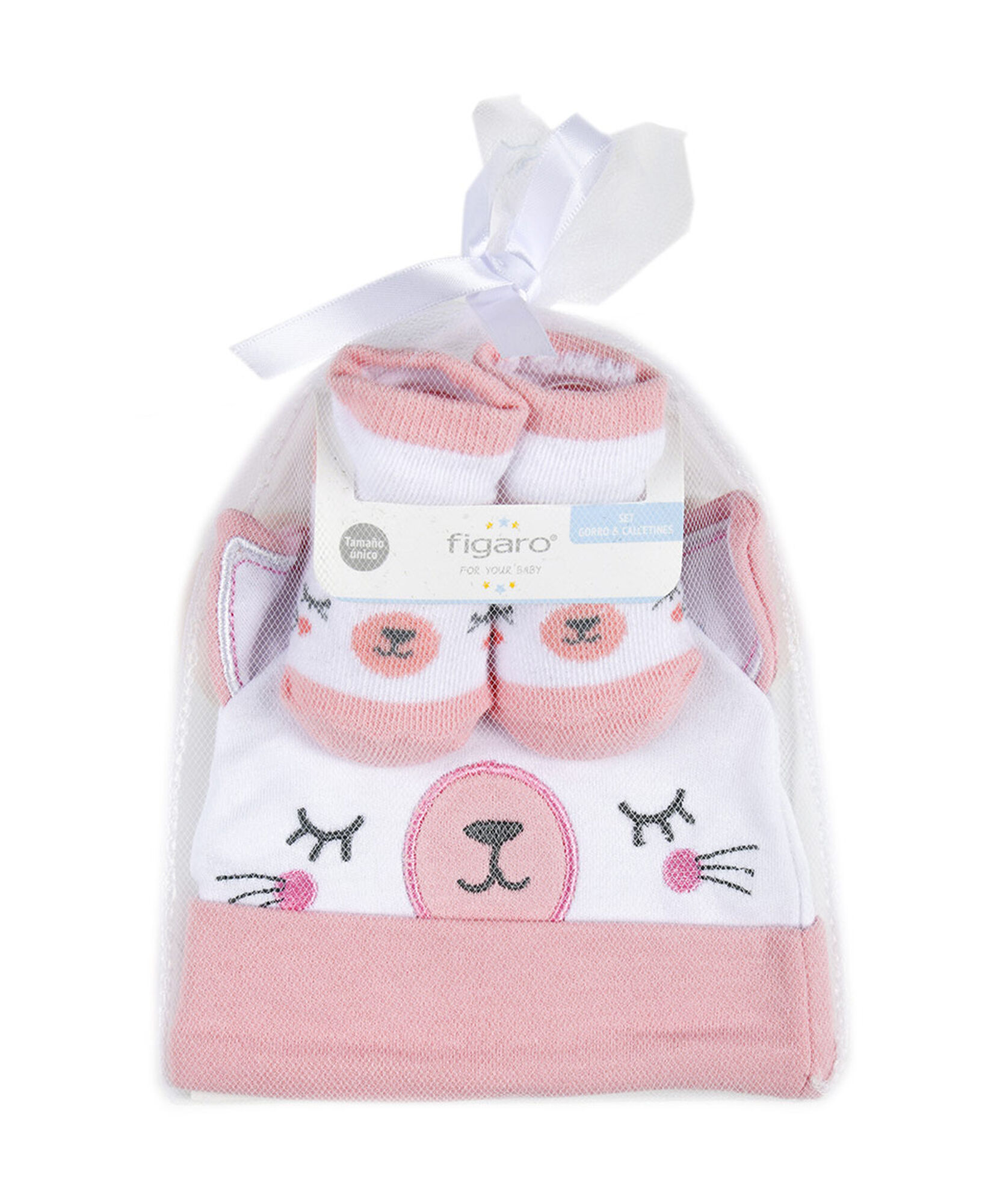 Set gorro + calcetines bebé gatita Set gorro + calcetines bebé gatita