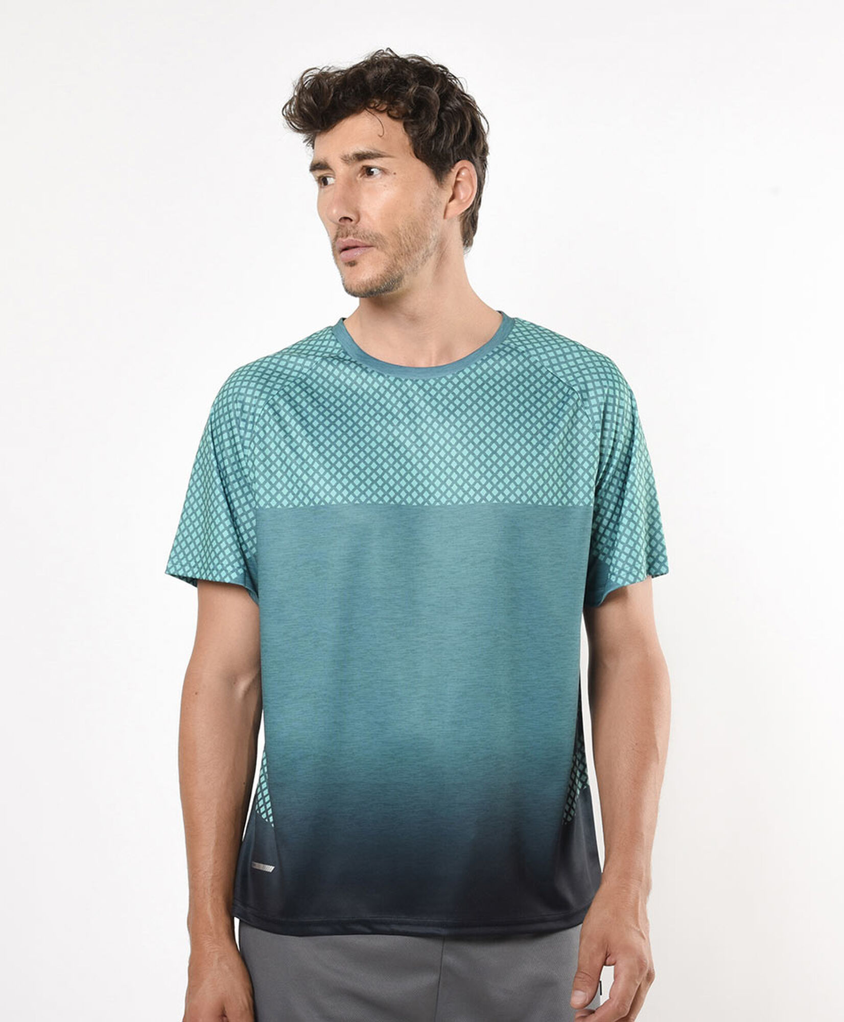 Polera deportiva hombre flecha bicolor Polera deportiva hombre flecha bicolor