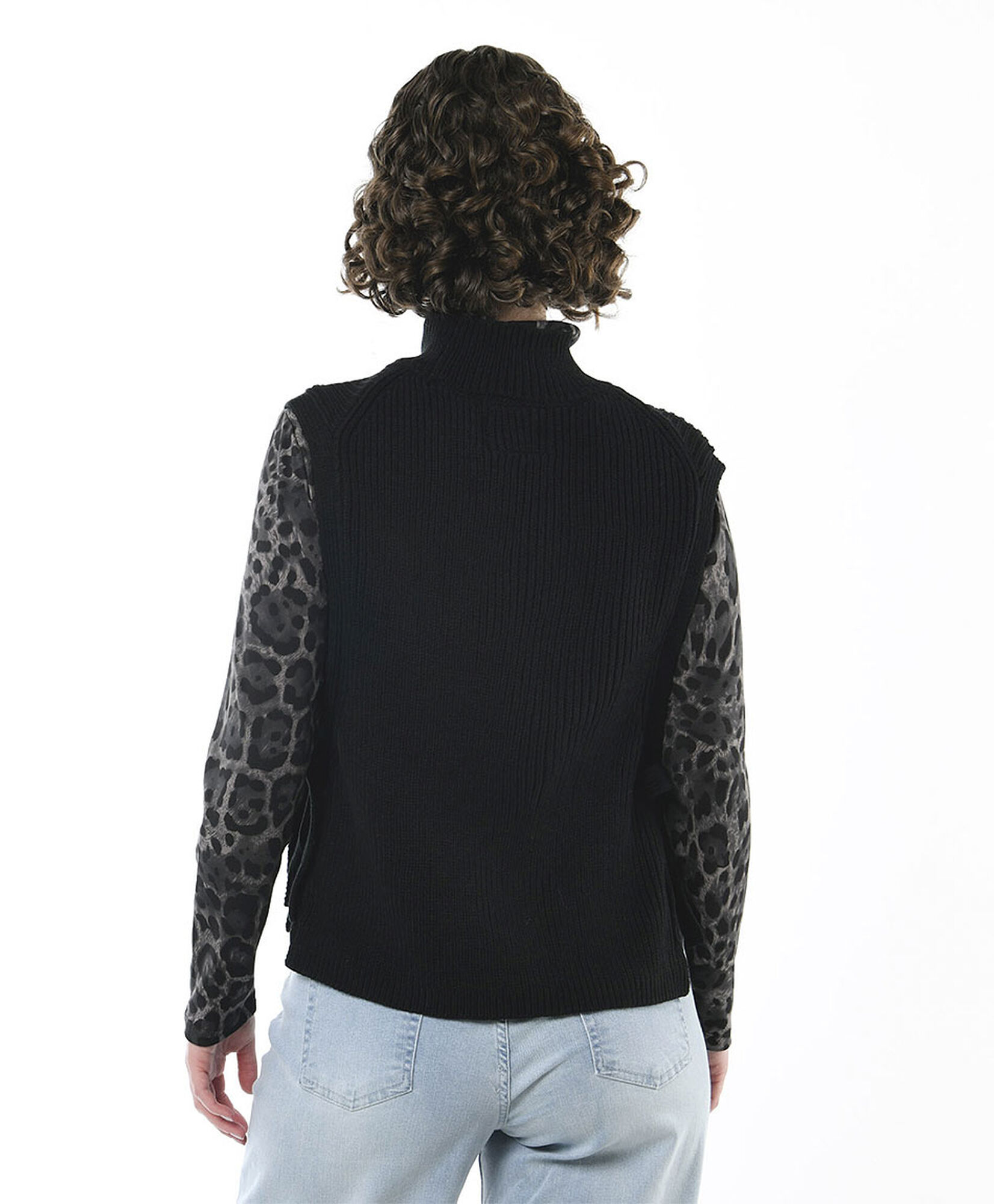 Sweater mujer lazo sin mangas Sweater mujer lazo sin mangas