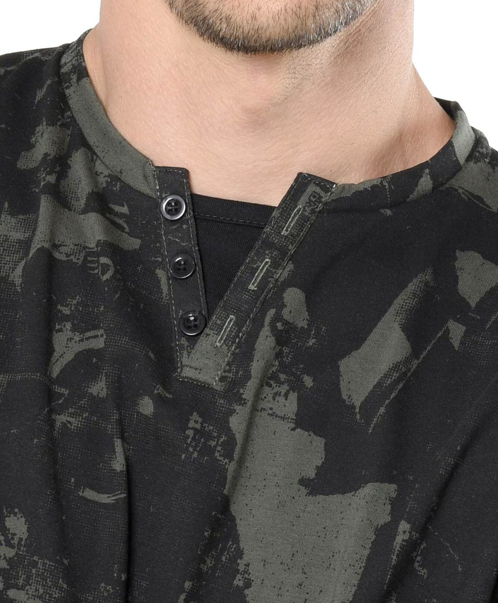 Polera hombre estampada manga larga Polera hombre estampada manga larga