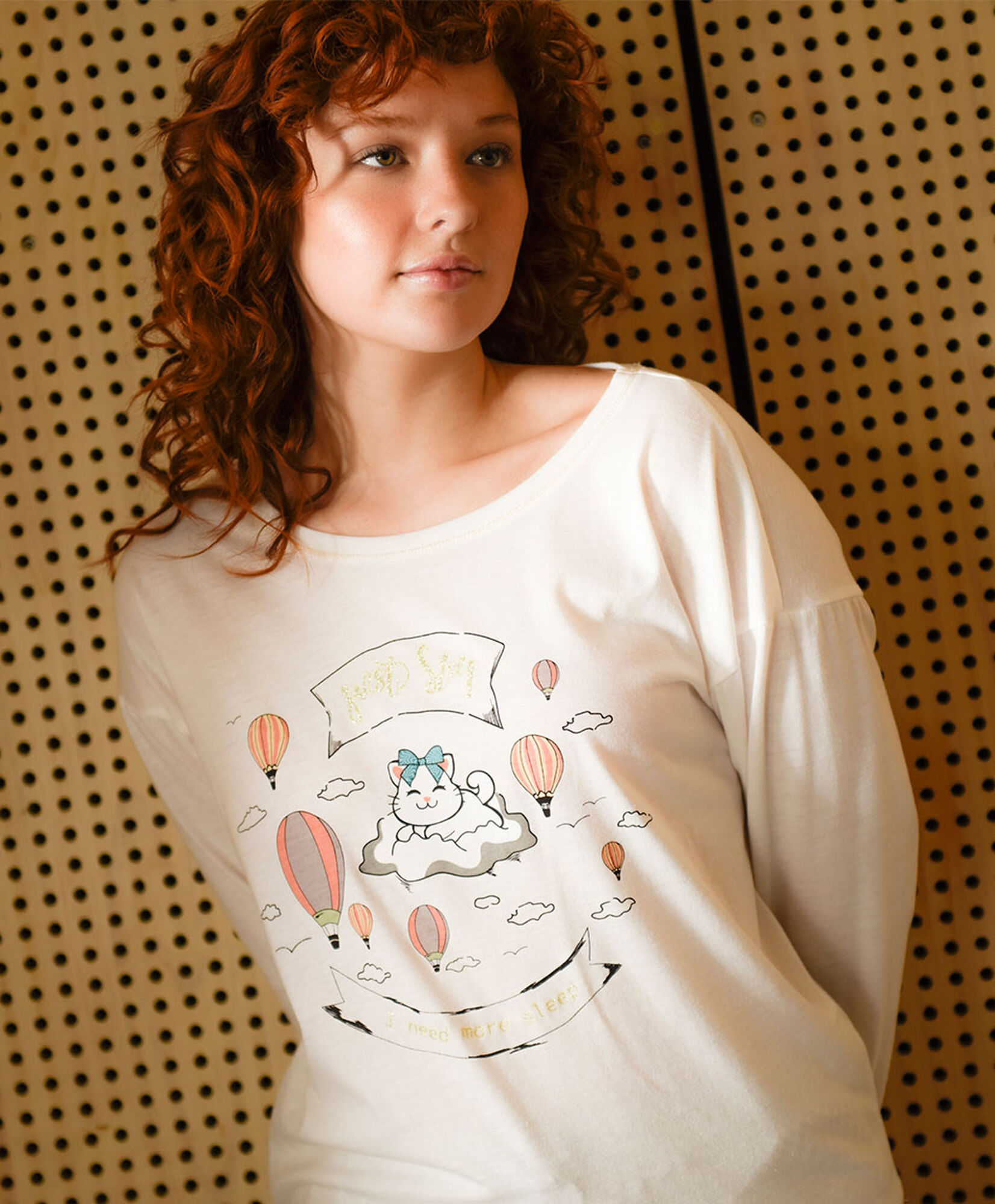 Pijama mujer gato en nube Pijama mujer gato en nube