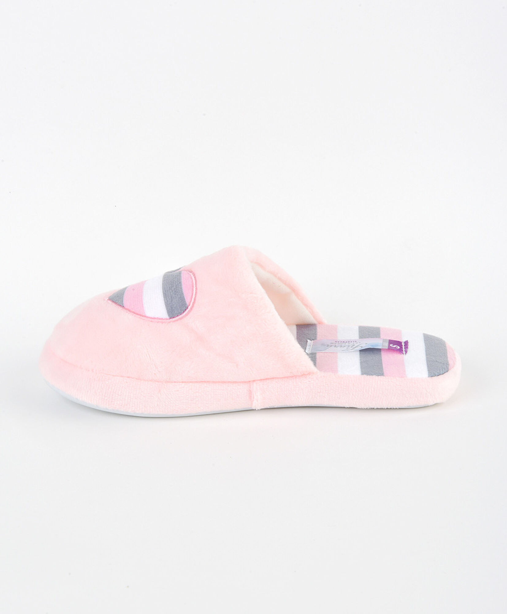 Pantufla mujer corazón rayado Pantufla mujer corazón rayado