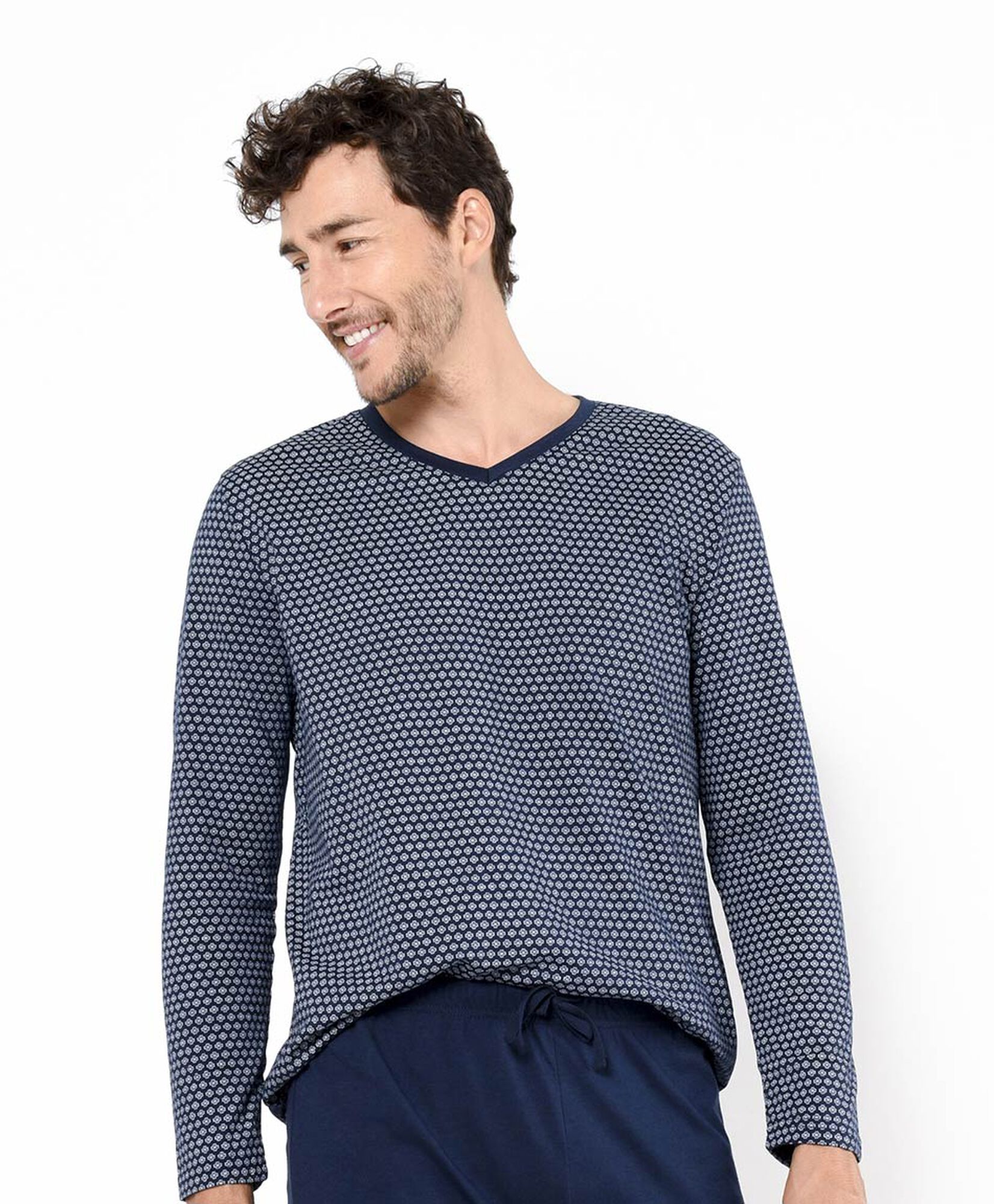Pijama hombre estampado azul Pijama hombre estampado azul