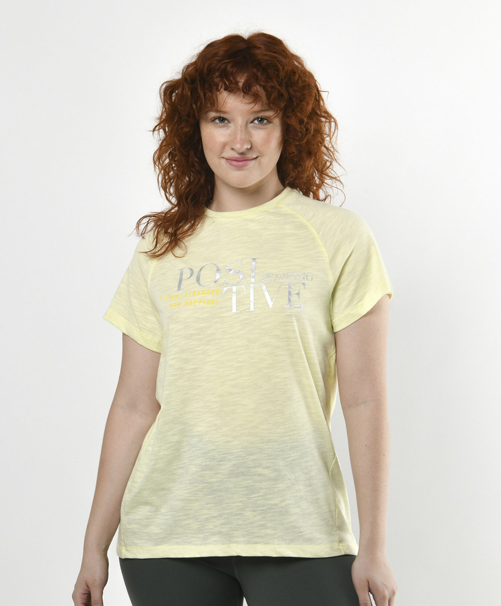Polera deportiva mujer positive amarilla Polera deportiva mujer positive amarilla