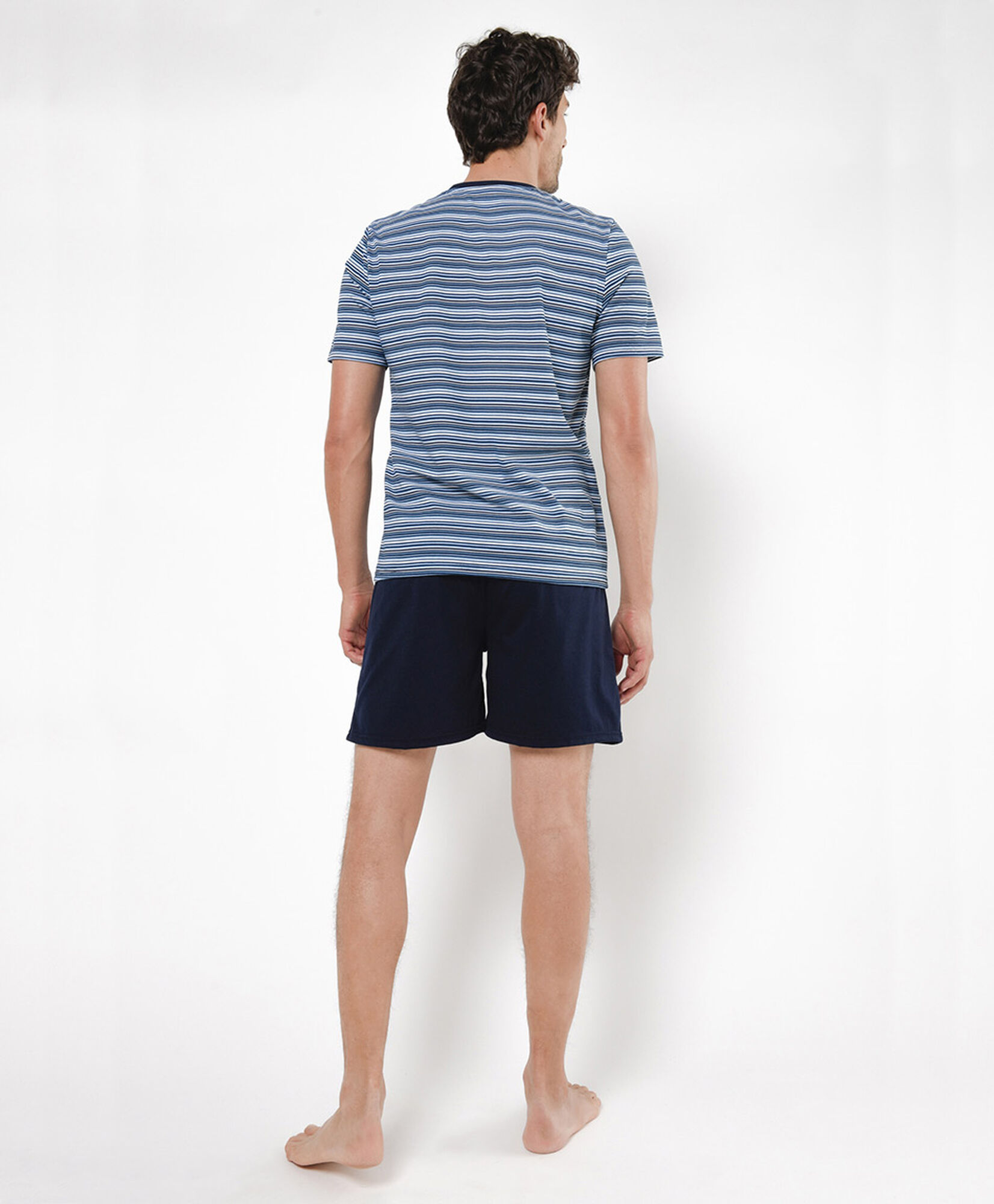 Pijama hombre líneas bolsillo 2 piezas Pijama hombre líneas bolsillo 2 piezas