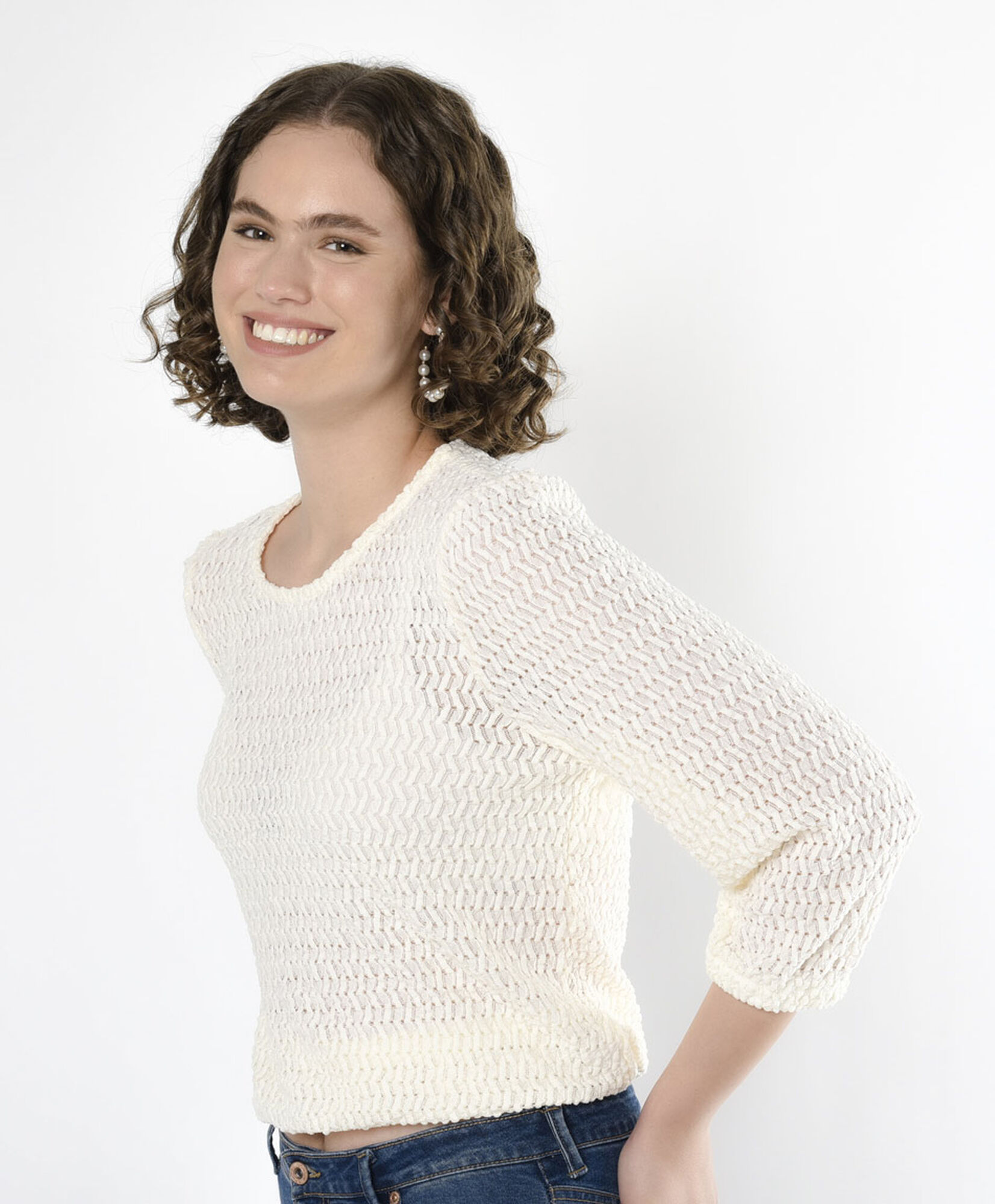 Polera mujer calada corta Polera mujer calada corta