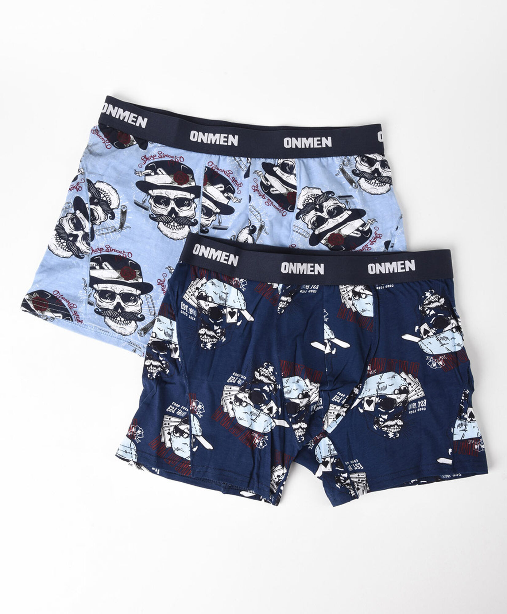 Pack 2 boxer hombre estampado calavera Pack 2 boxer hombre estampado calavera