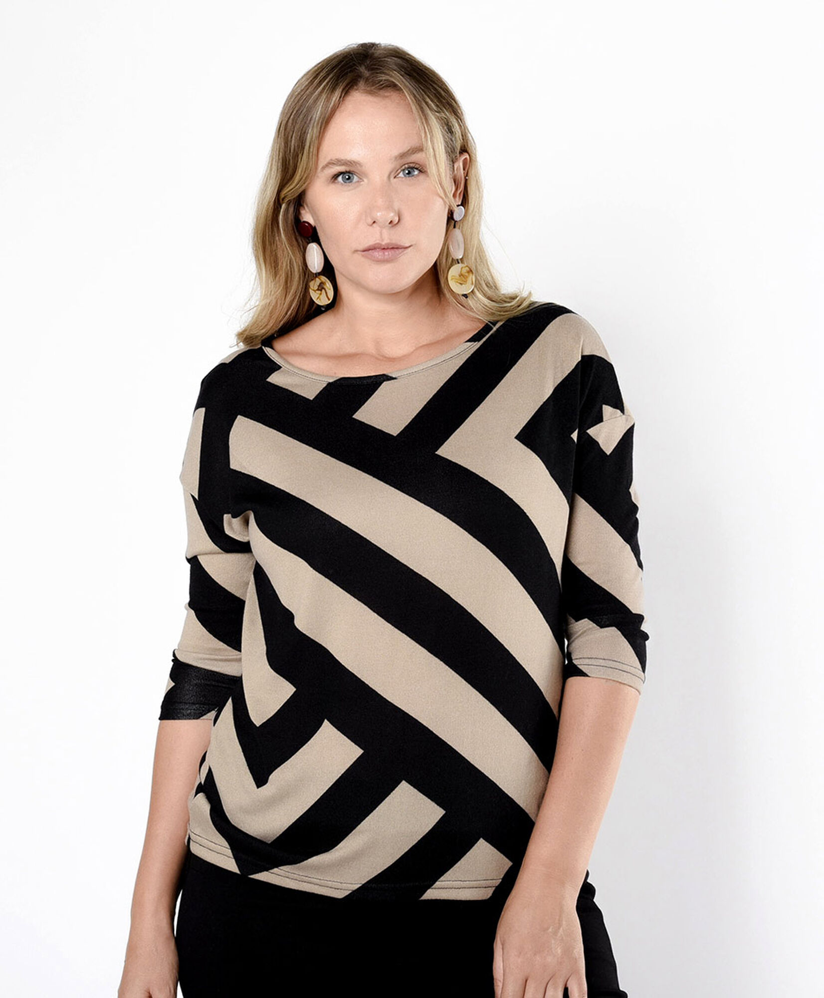 Polera mujer lanosa animal rayas Polera mujer lanosa animal rayas