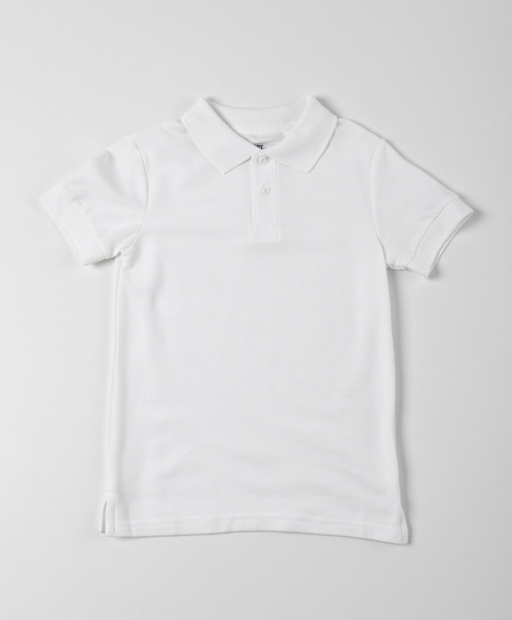 Polera escolar blanca cuello piqué Polera escolar blanca cuello piqué