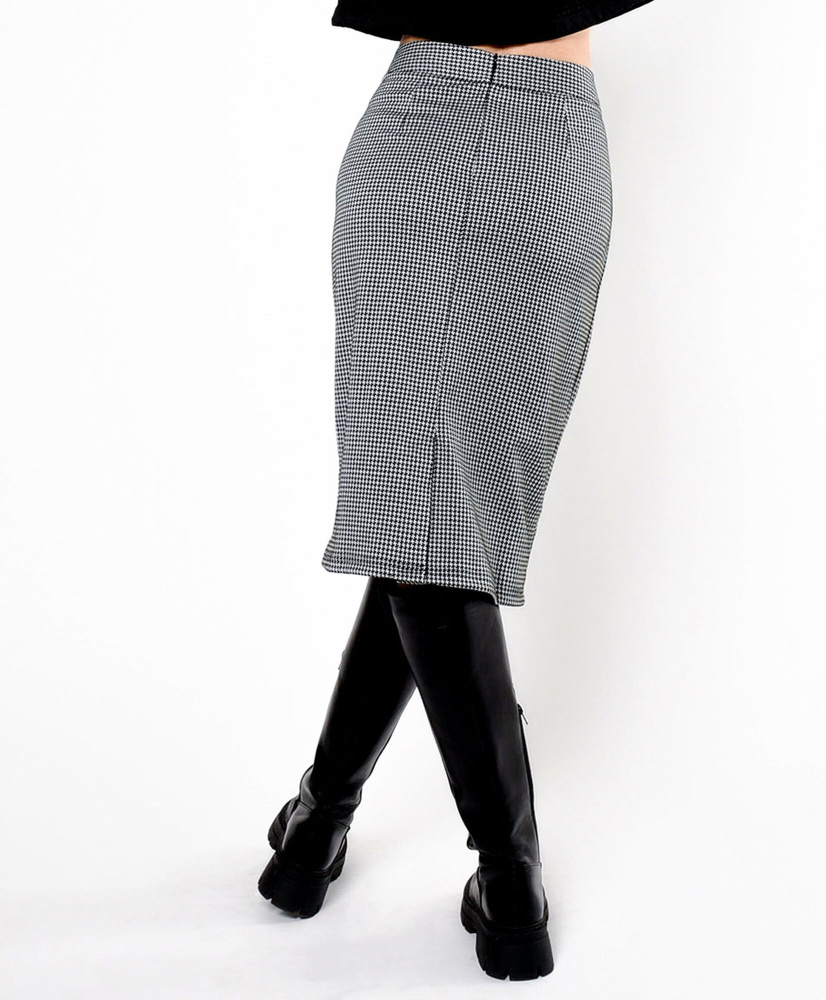 Falda mujer mini pied de poule Falda mujer mini pied de poule