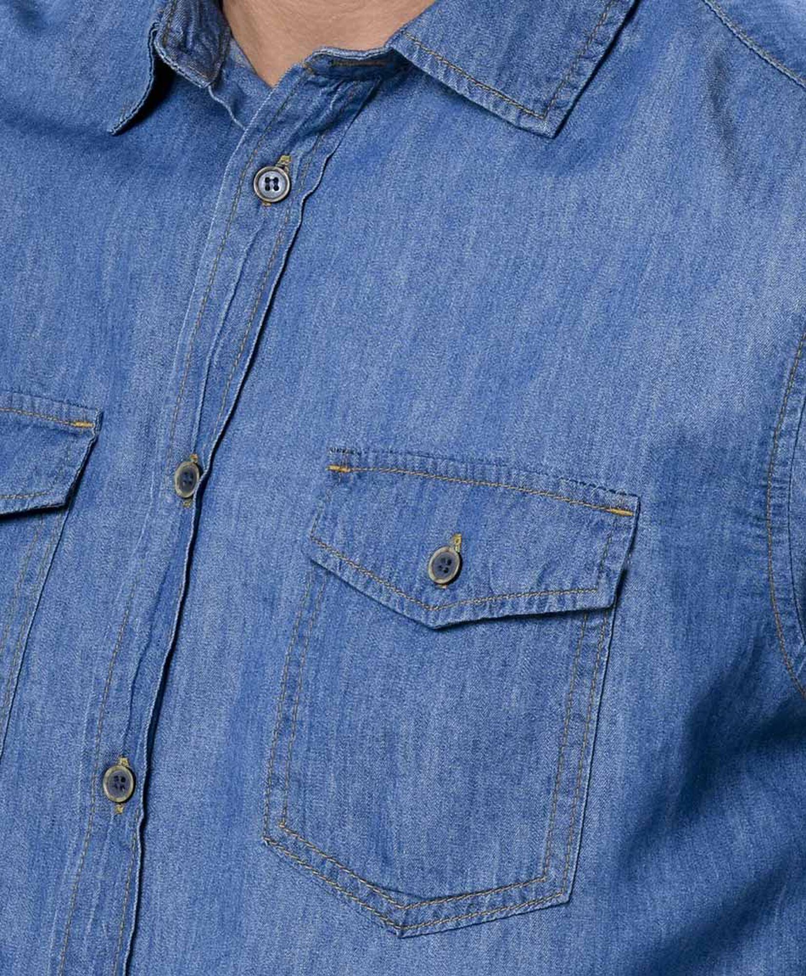 Camisa hombre denim bolsillos Camisa hombre denim bolsillos