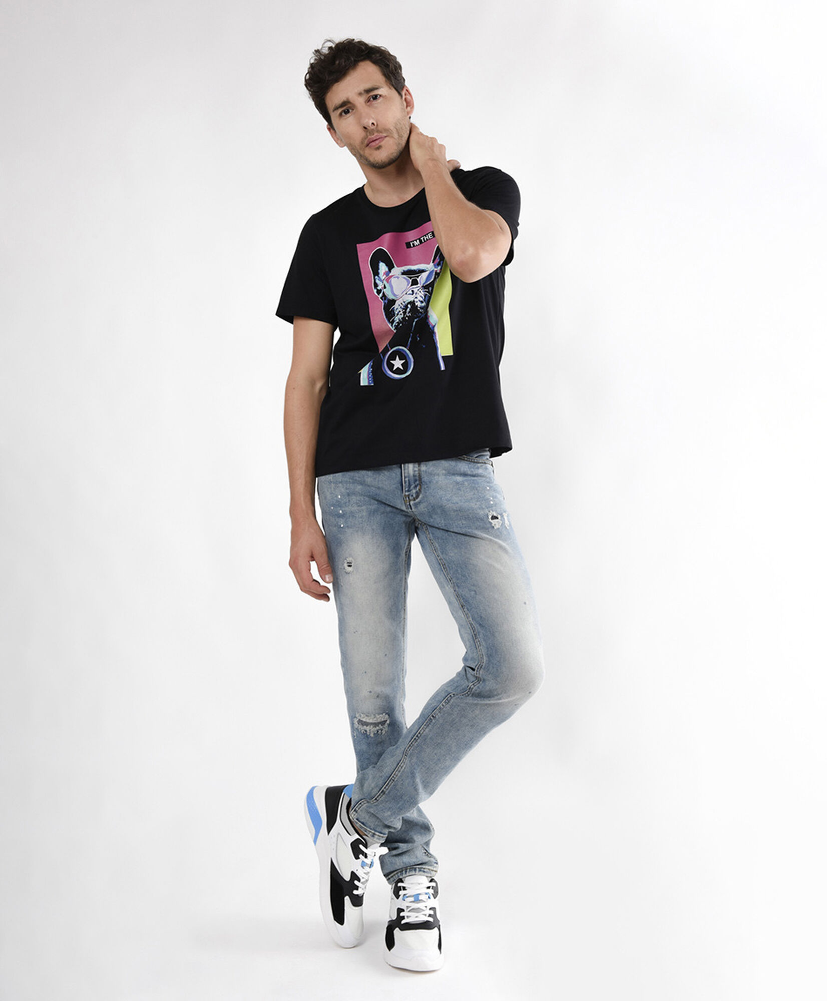 Jeans hombre rasgado skinny fit Jeans hombre rasgado skinny fit