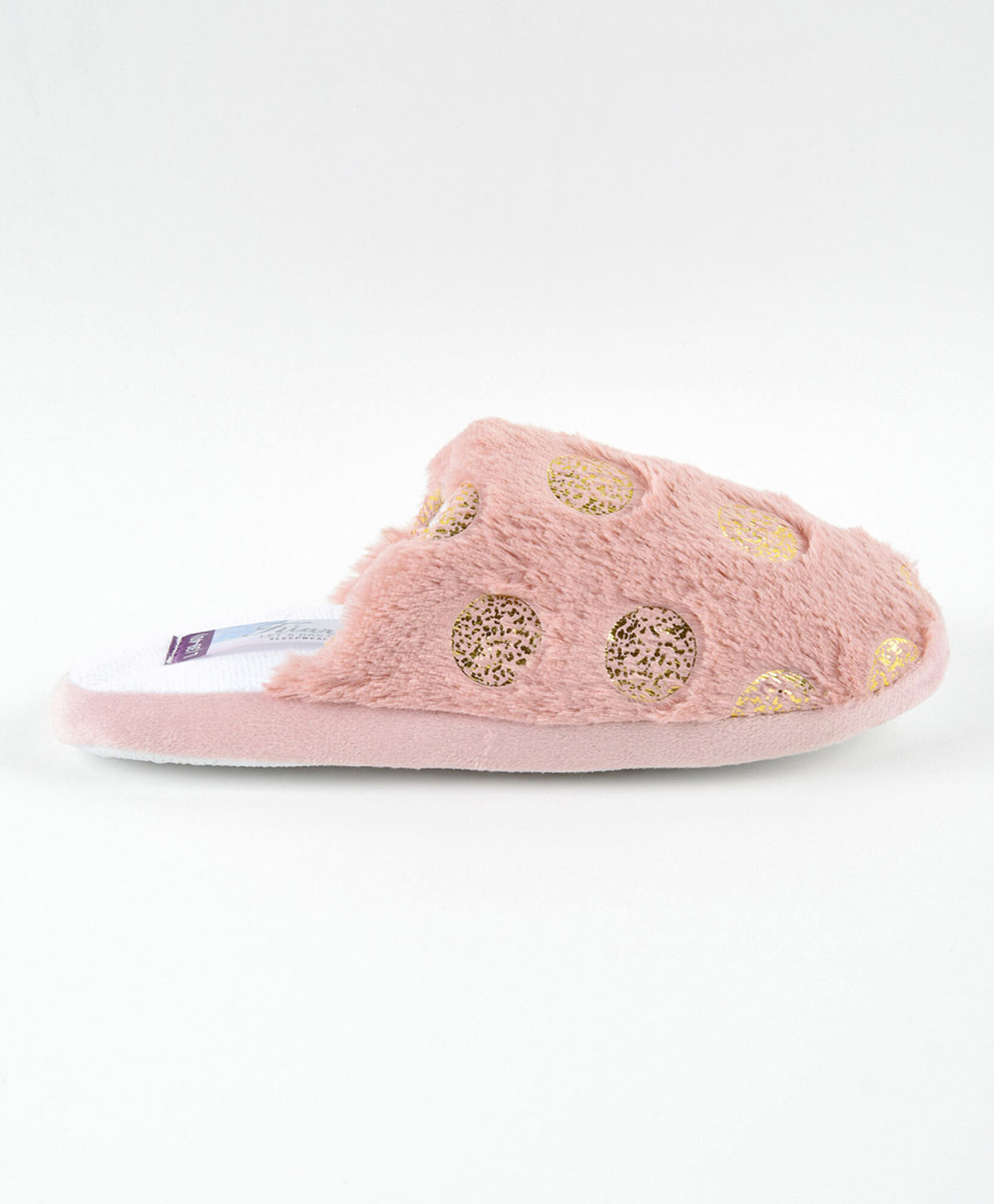 Pantufla mujer círculos dorados Pantufla mujer círculos dorados