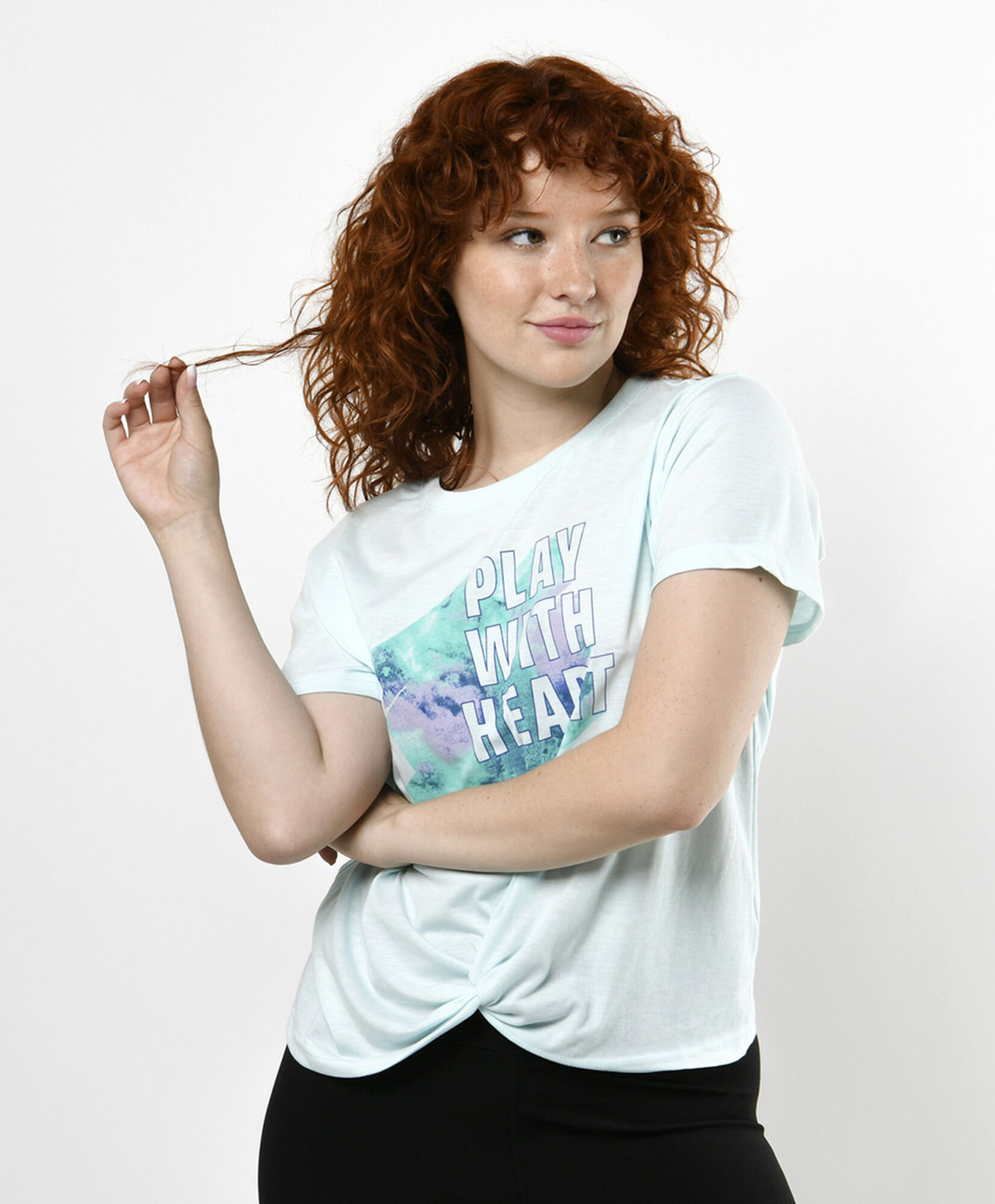 Polera deportiva mujer recogido frontal Polera deportiva mujer recogido frontal