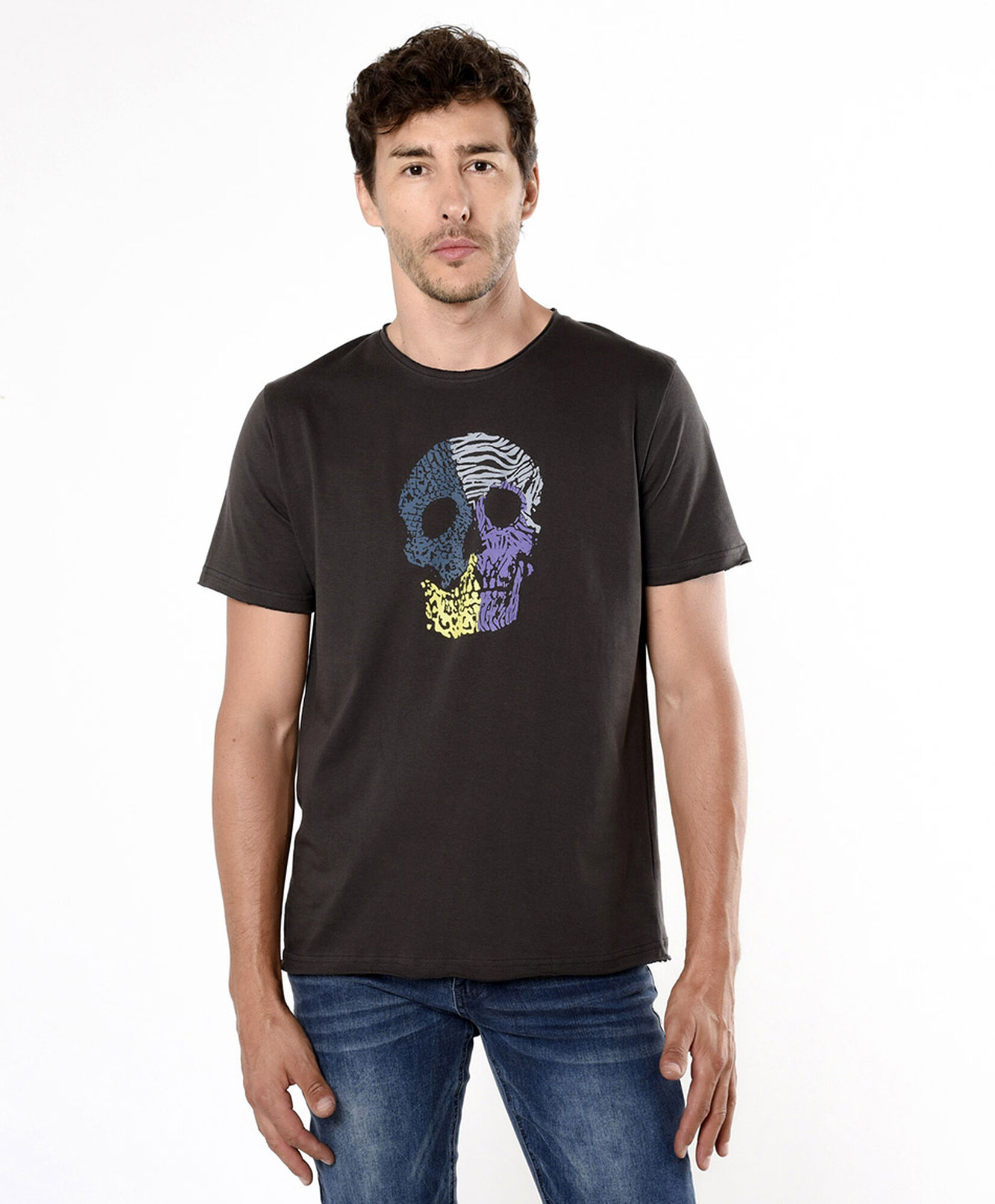 Polera hombre estampado calavera Polera hombre estampado calavera