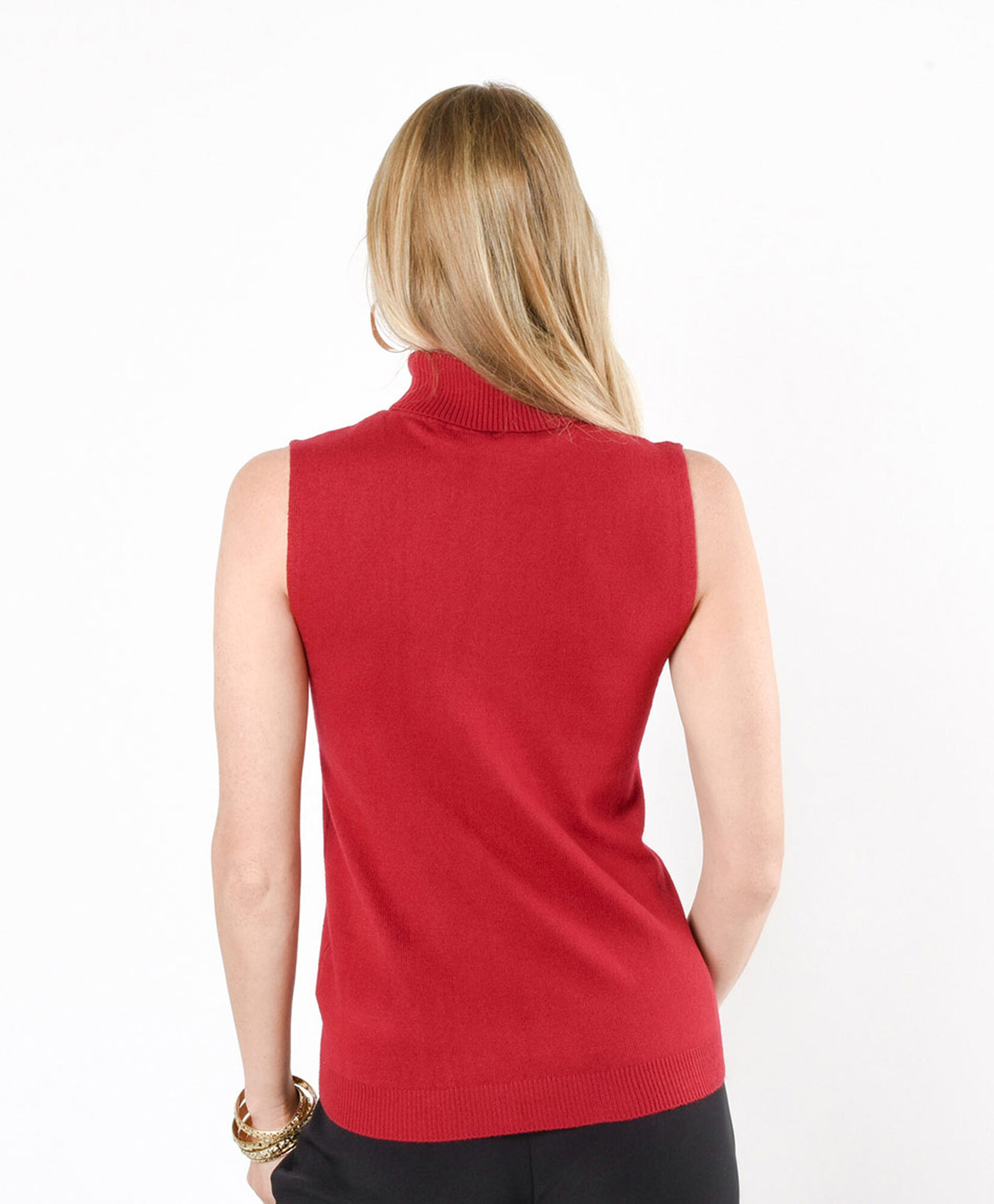 Sweater mujer cuello alto sin mangas Sweater mujer cuello alto sin mangas