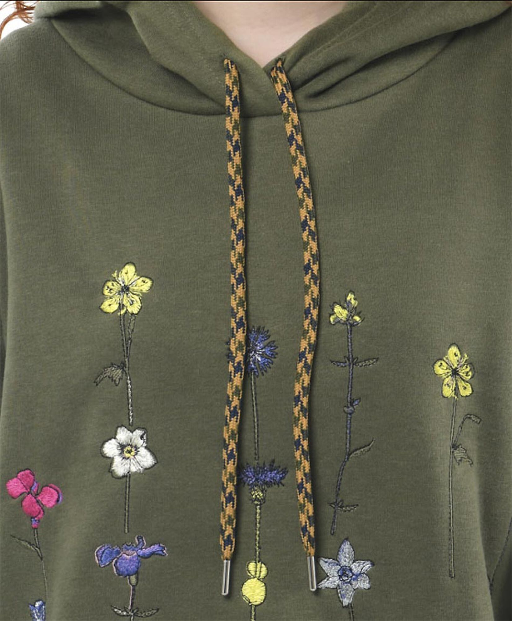 Polerón mujer flores bordadas Polerón mujer flores bordadas