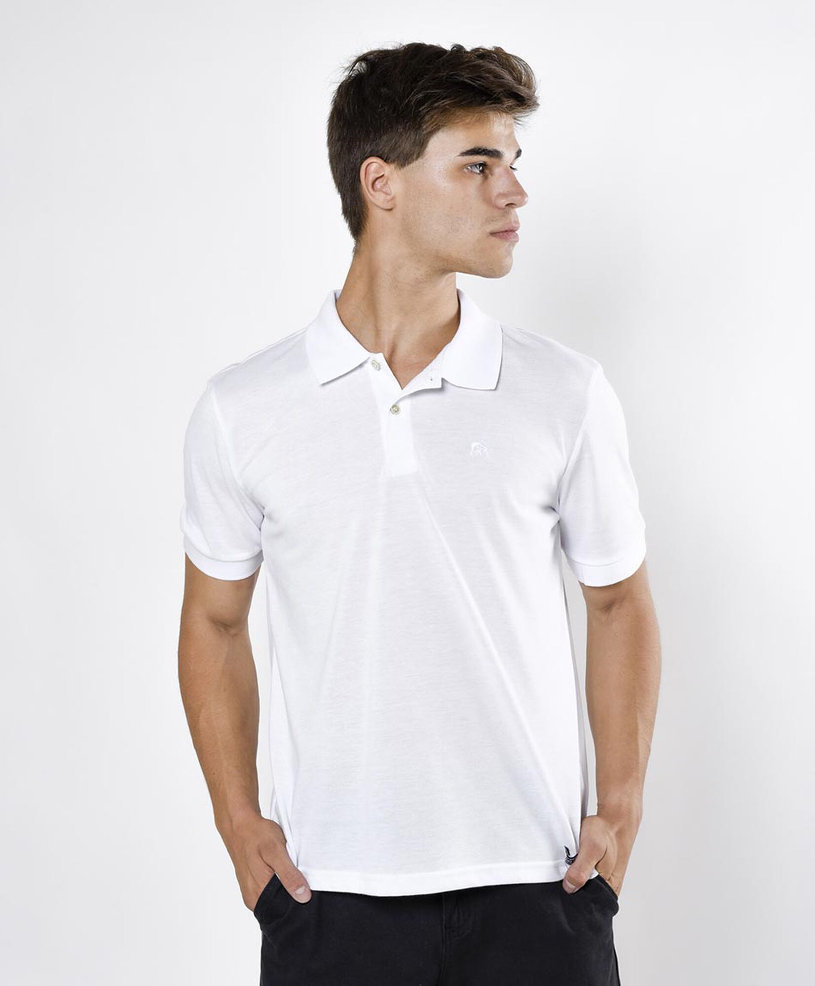 Polera hombre lisa cuello piqué Polera hombre lisa cuello piqué