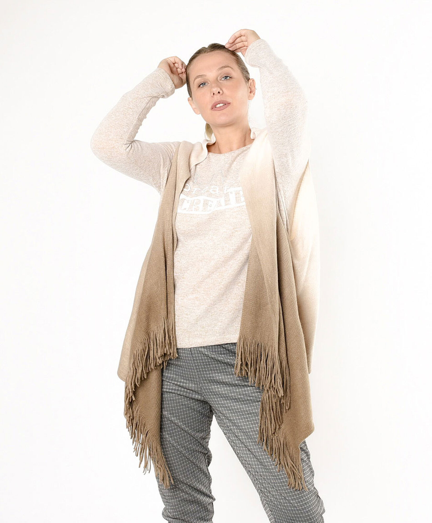 Poncho mujer sin mangas degradé Poncho mujer sin mangas degradé