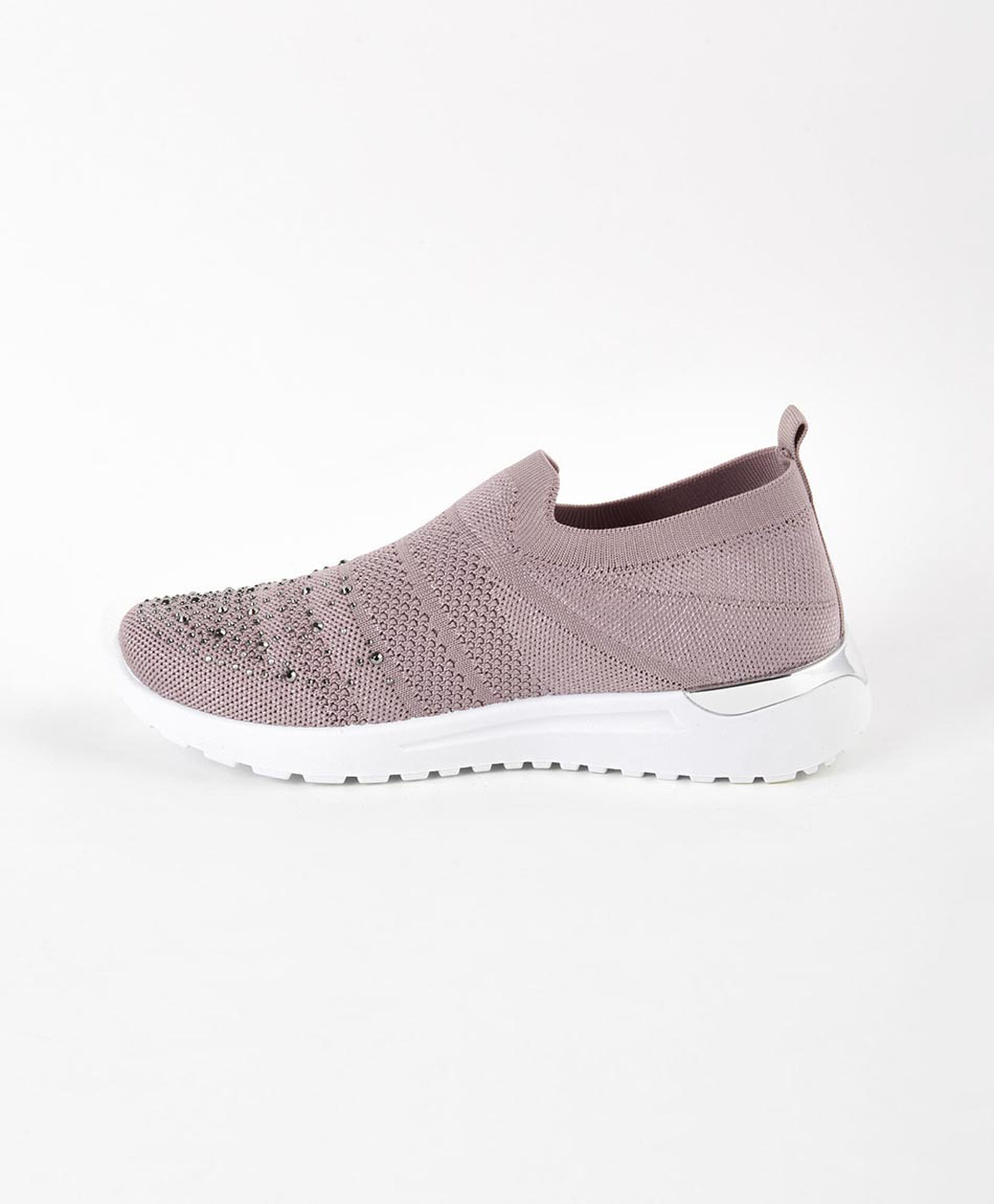 Zapatilla mujer slip on piedras rosada Zapatilla mujer slip on piedras rosada