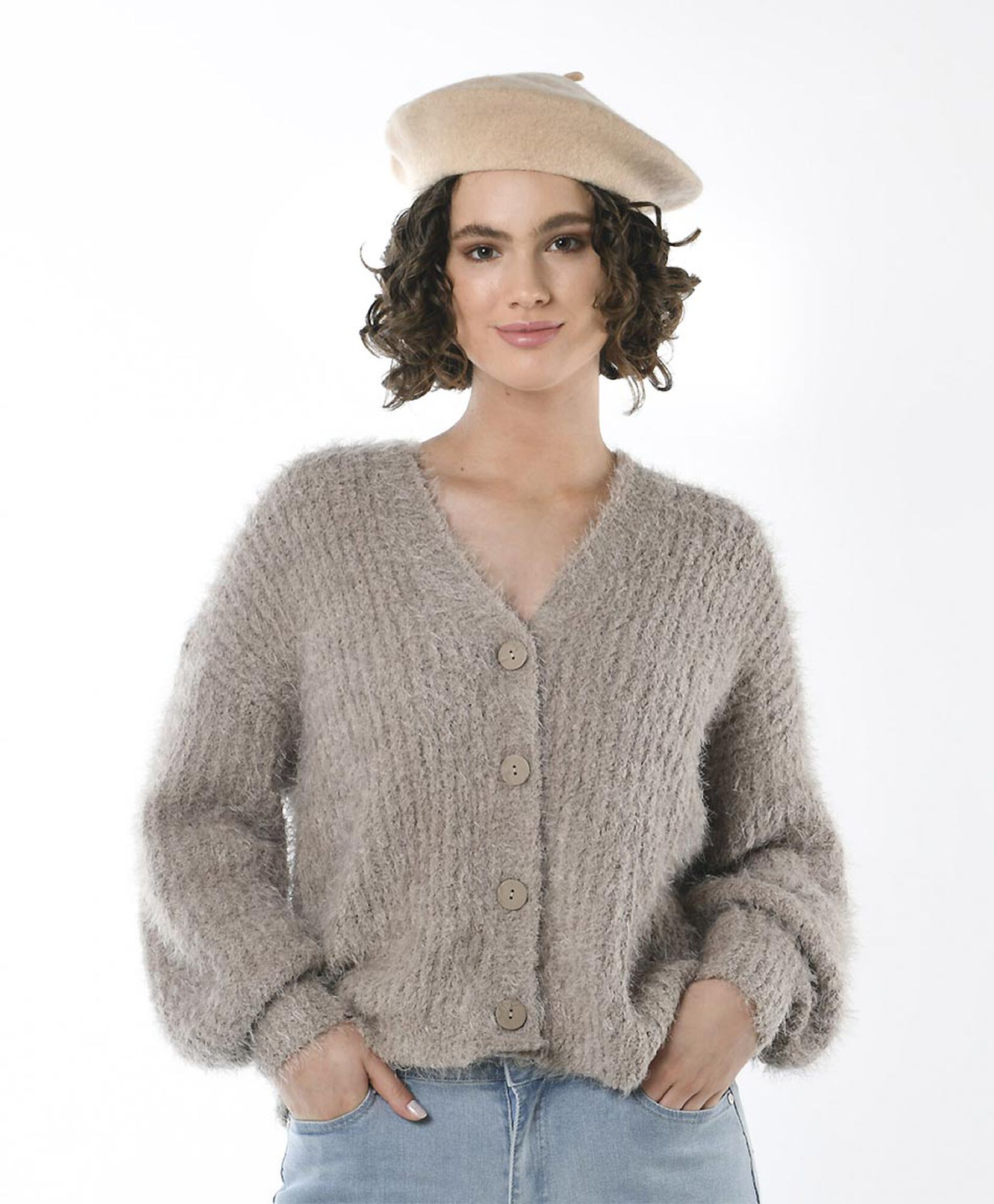 Cardigan mujer botones pelitos Cardigan mujer botones pelitos
