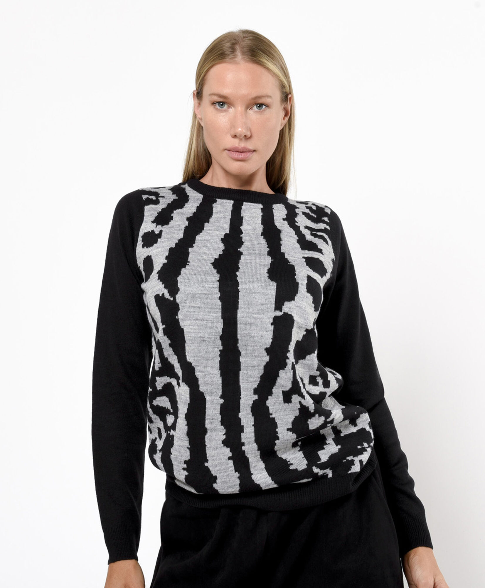 Sweater mujer animal print bicolor Sweater mujer animal print bicolor