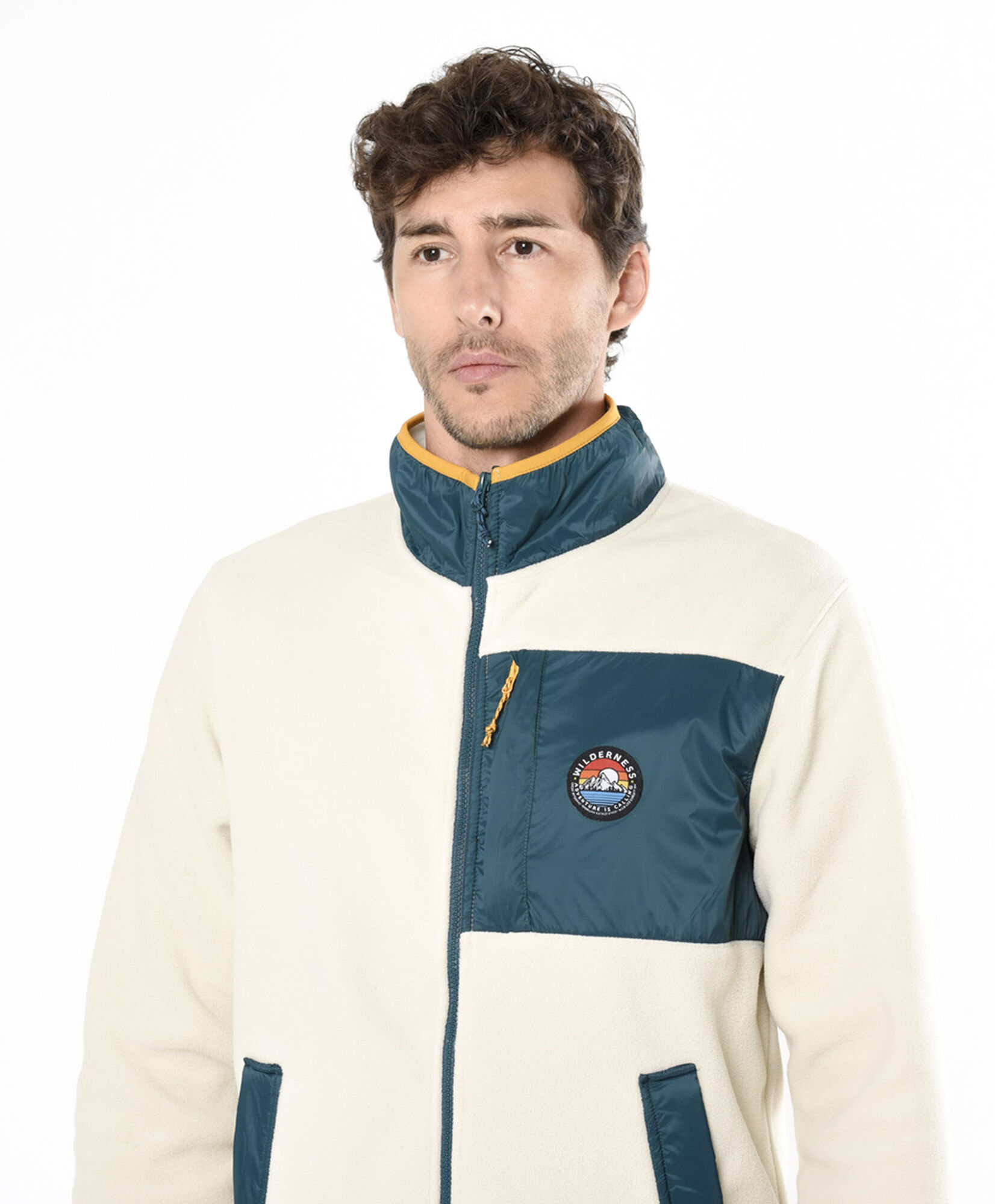 Polerón hombre polar bicolor cierre entero Polerón hombre polar bicolor cierre entero