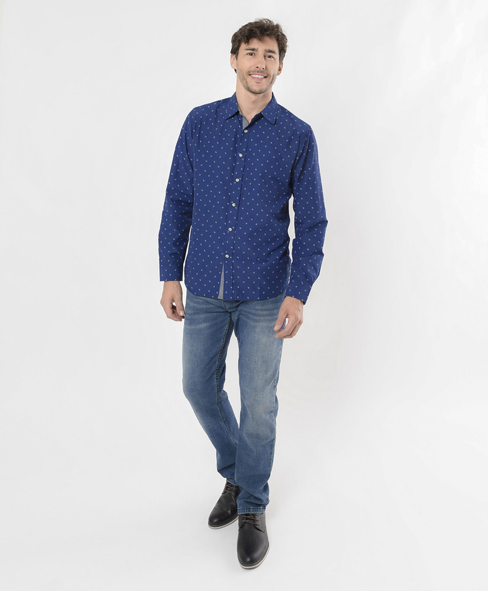 Camisa hombre florcitas manga larga Camisa hombre florcitas manga larga