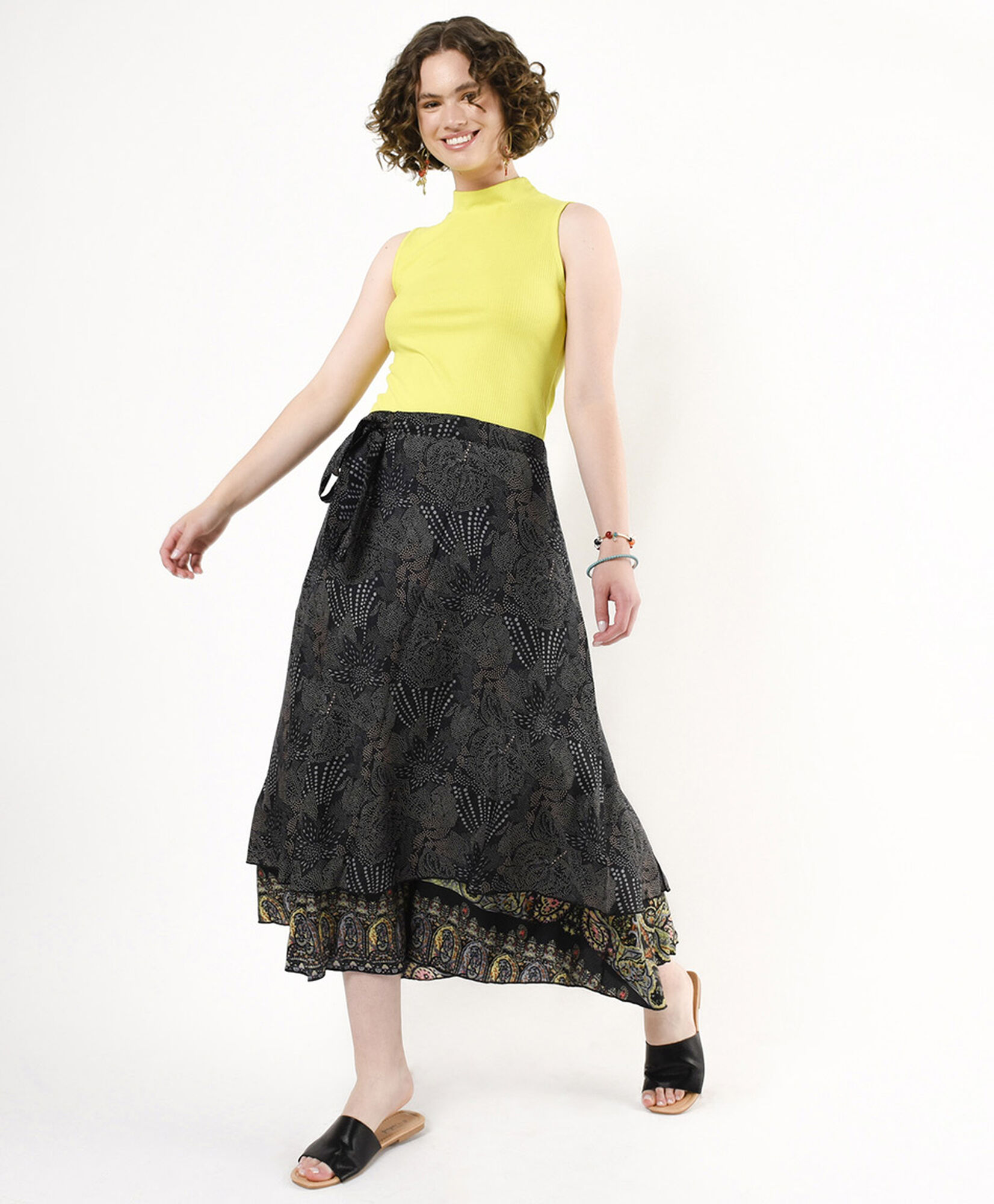 Falda mujer estilo pareo estampada Falda mujer estilo pareo estampada