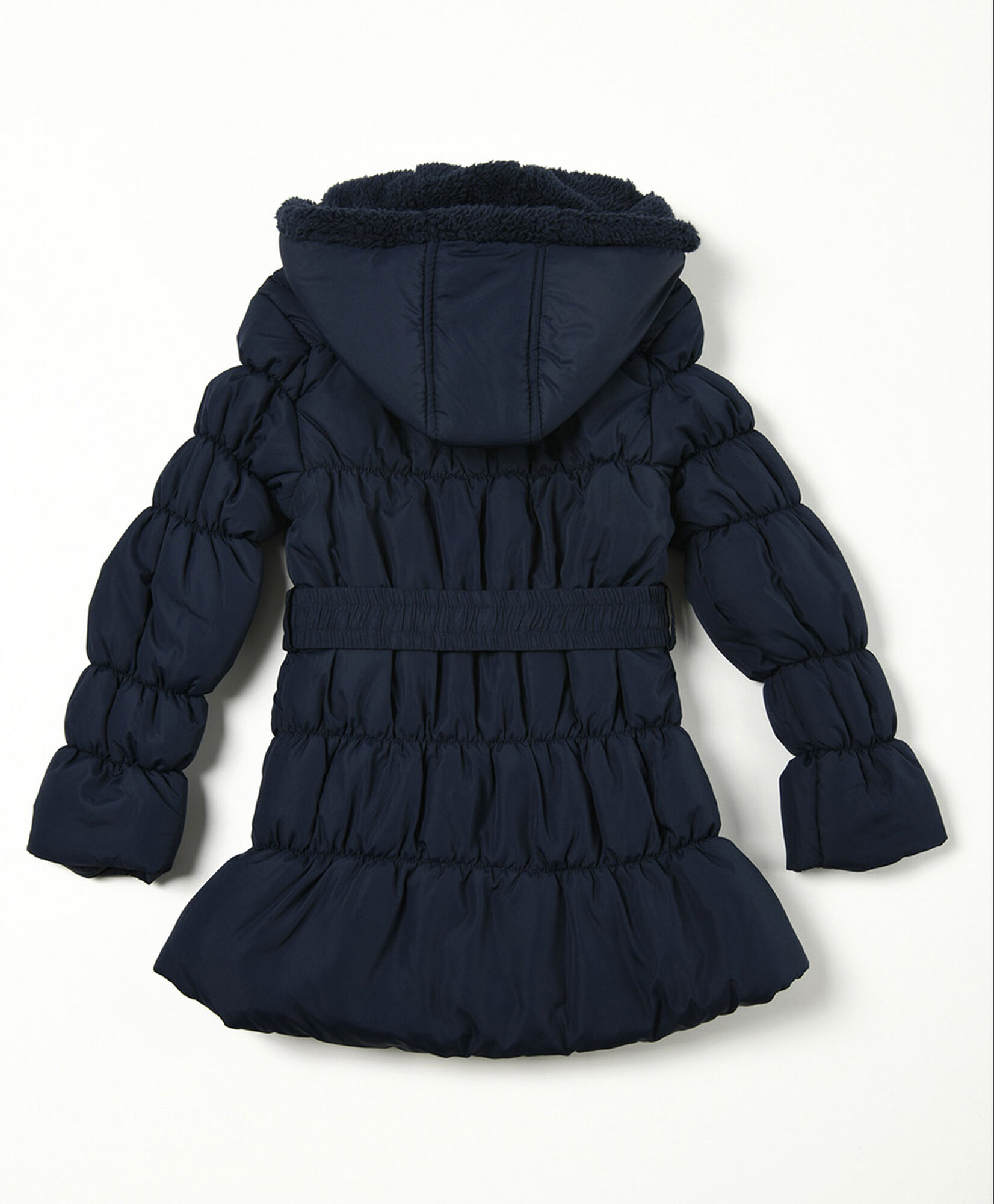 Parka escolar larga con cinturón Parka escolar larga con cinturón