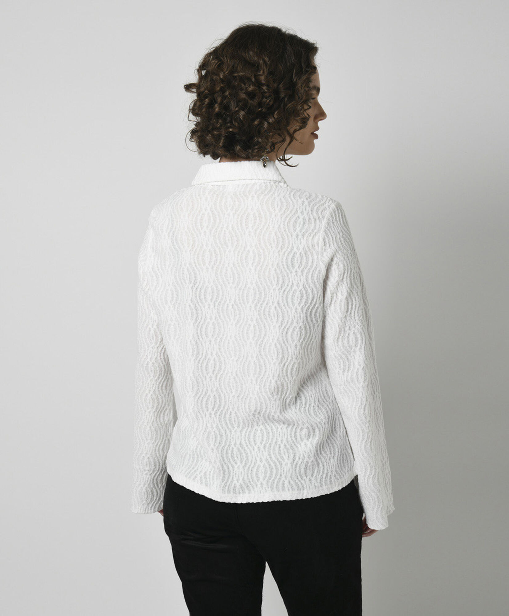 Blusa mujer ondas manga ancha Blusa mujer ondas manga ancha