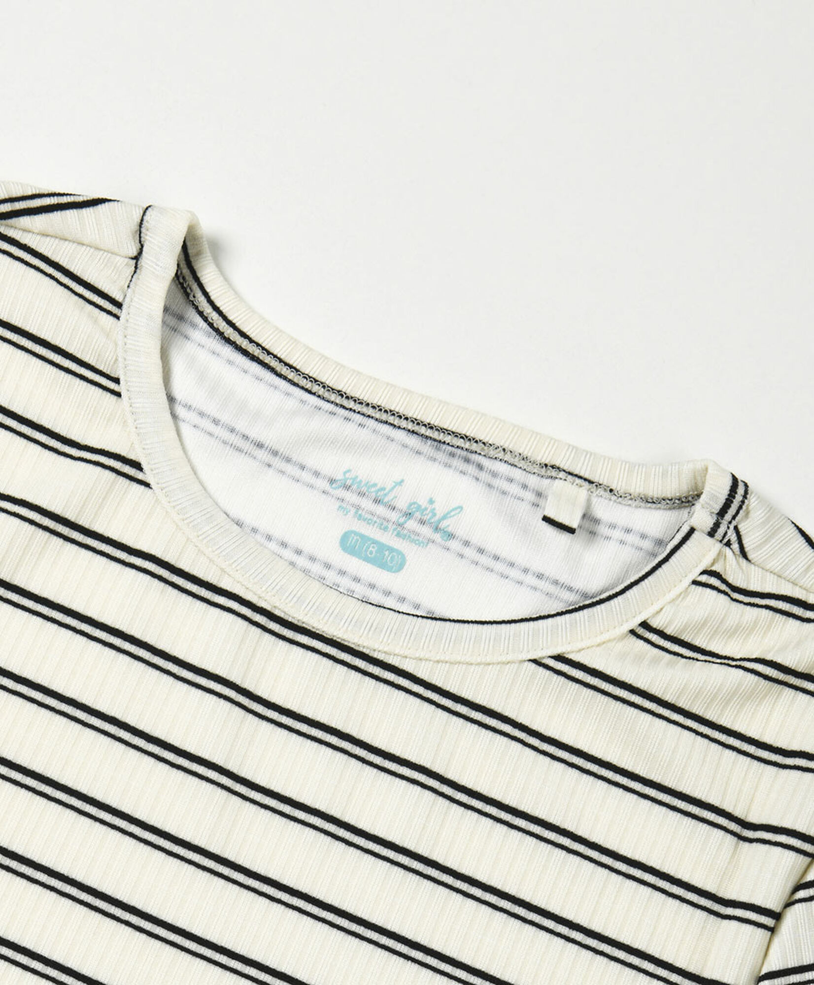 Polera niña líneas lazos Polera niña líneas lazos