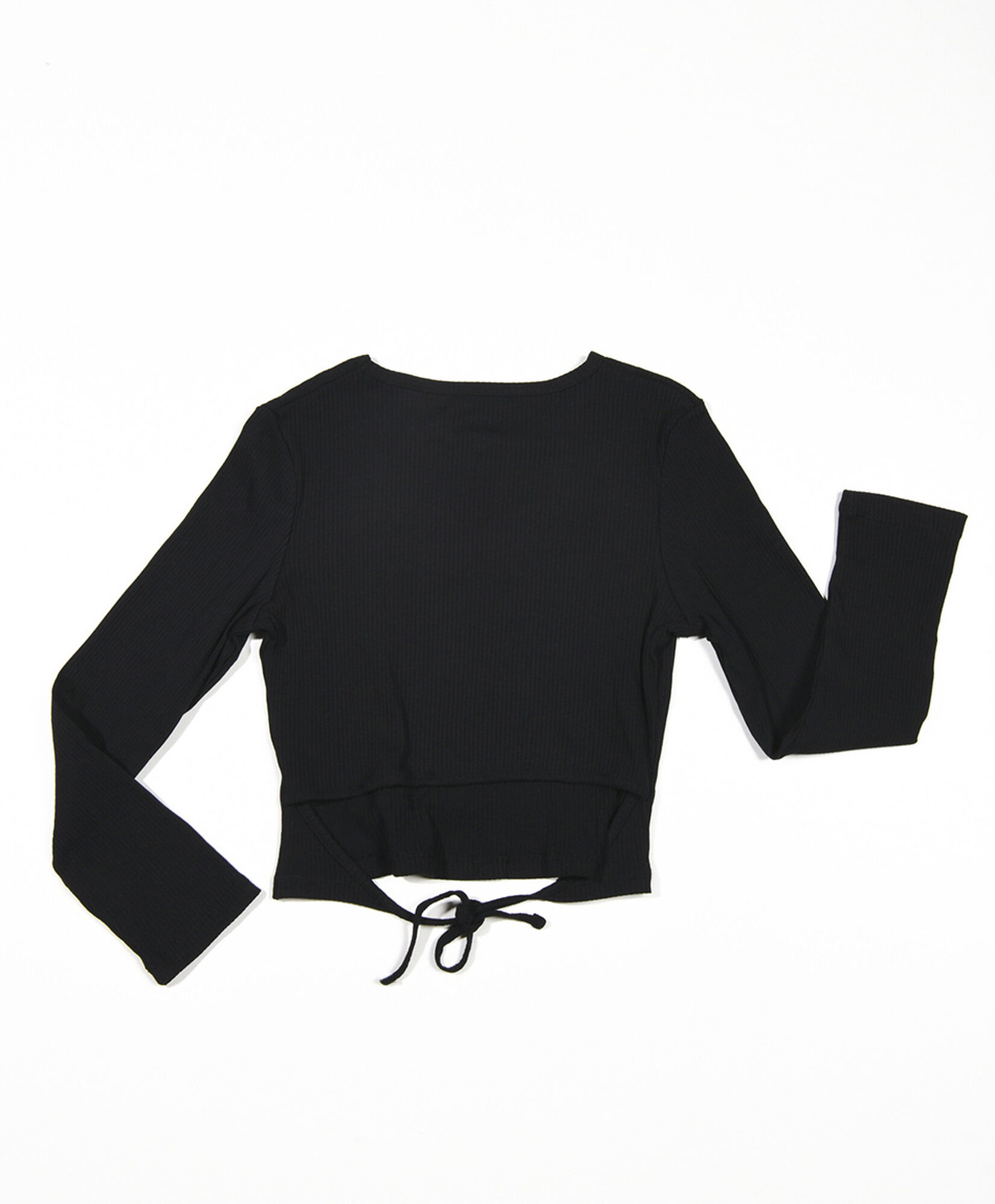 Polera niña acanalada lazo Polera niña acanalada lazo