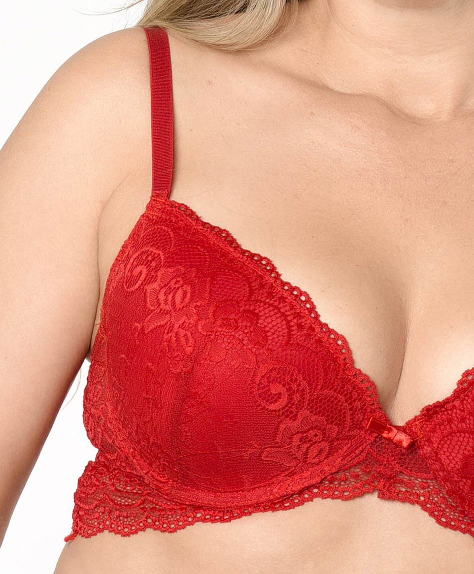 Sostén mujer encajes rojo Sostén mujer encajes rojo